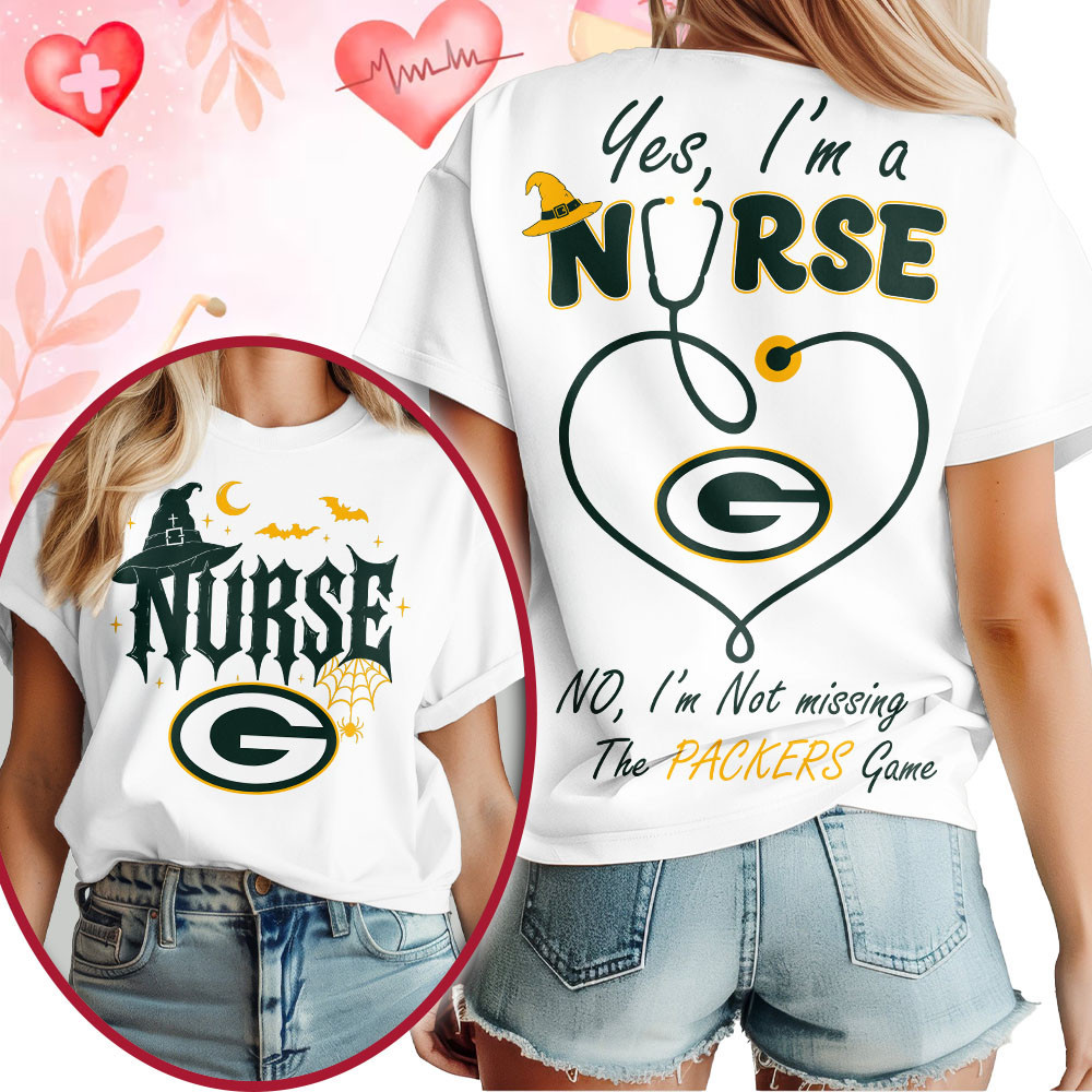 Green Bay Packers | Premium NFL Night Shift Never Misses Game Day Halloween Nurse 3D Shirt NTH1