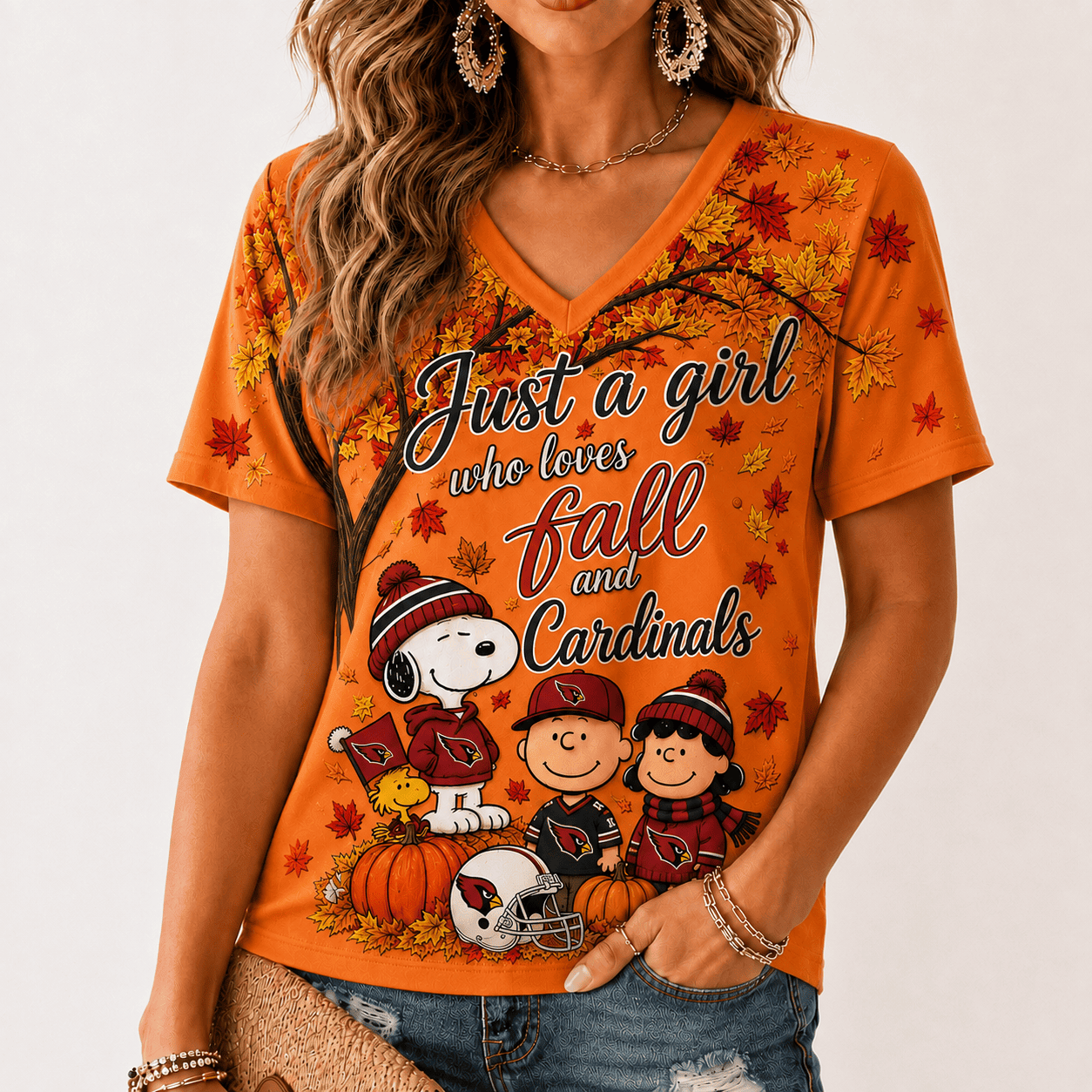 Arizona Cardinals | Premium NFL Fall Season V-Neck TD