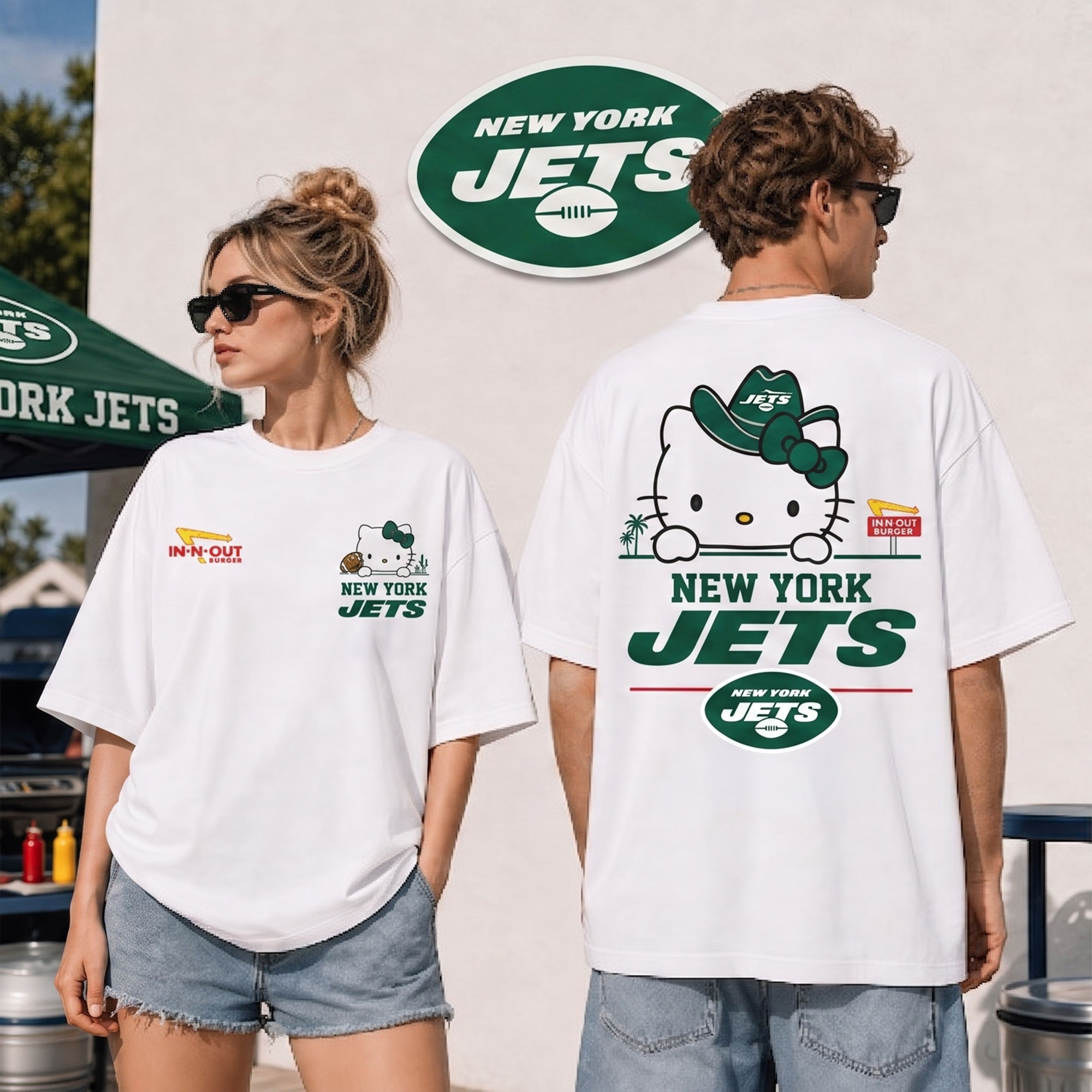 New York Jets | Premium NFL Kitty Burger Game Day 3D Shirt NTH1