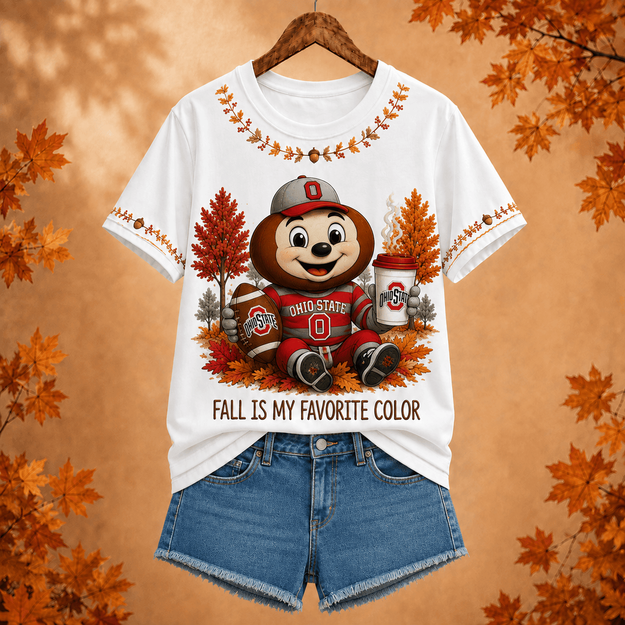 Ohio State Buckeyes | Premium NCAA Fall Football V-neck NY