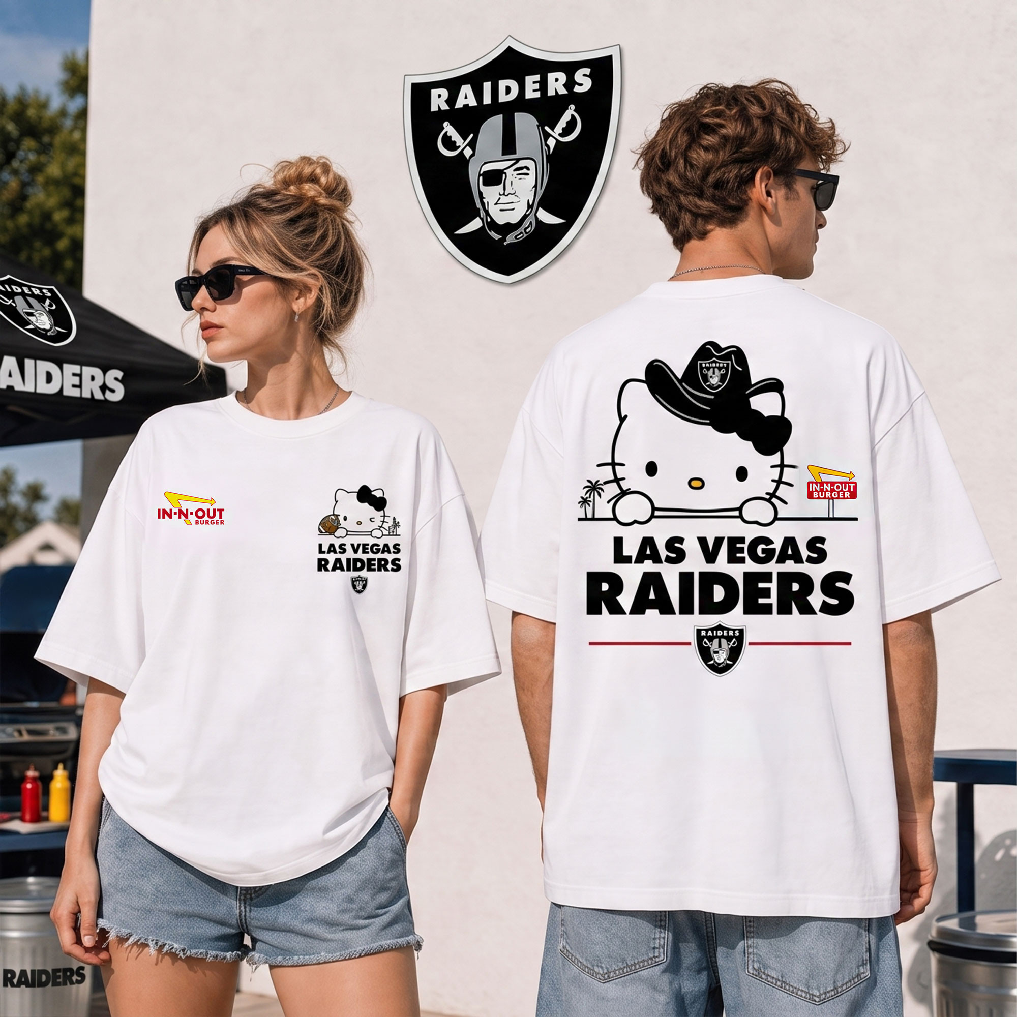 Las Vegas Raiders | Premium NFL Kitty Burger Game Day 3D Shirt NTH1