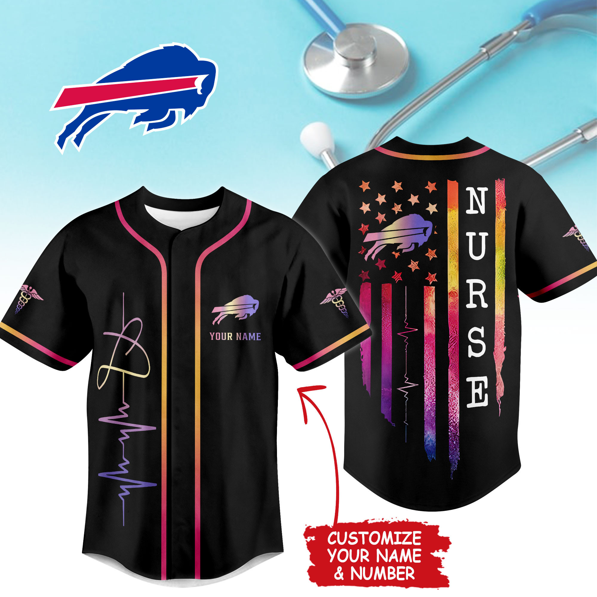 Buffalo Bills | Premium NFL Nurse Life Jersey Shirt NTH1