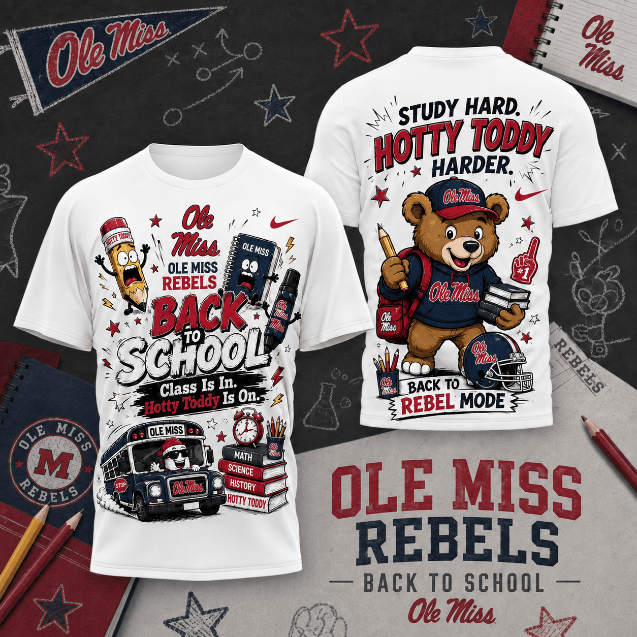 Ole Miss Rebels | Premium NCAA Back To School T-Shirt TD