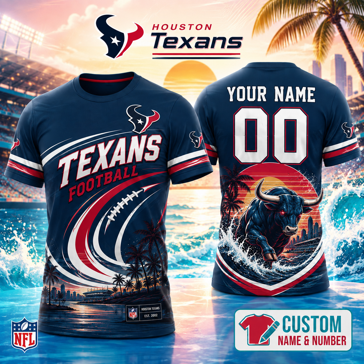 Houston Texans | Premium Personalized NFL 3D Shirt Custom For Fans NNK