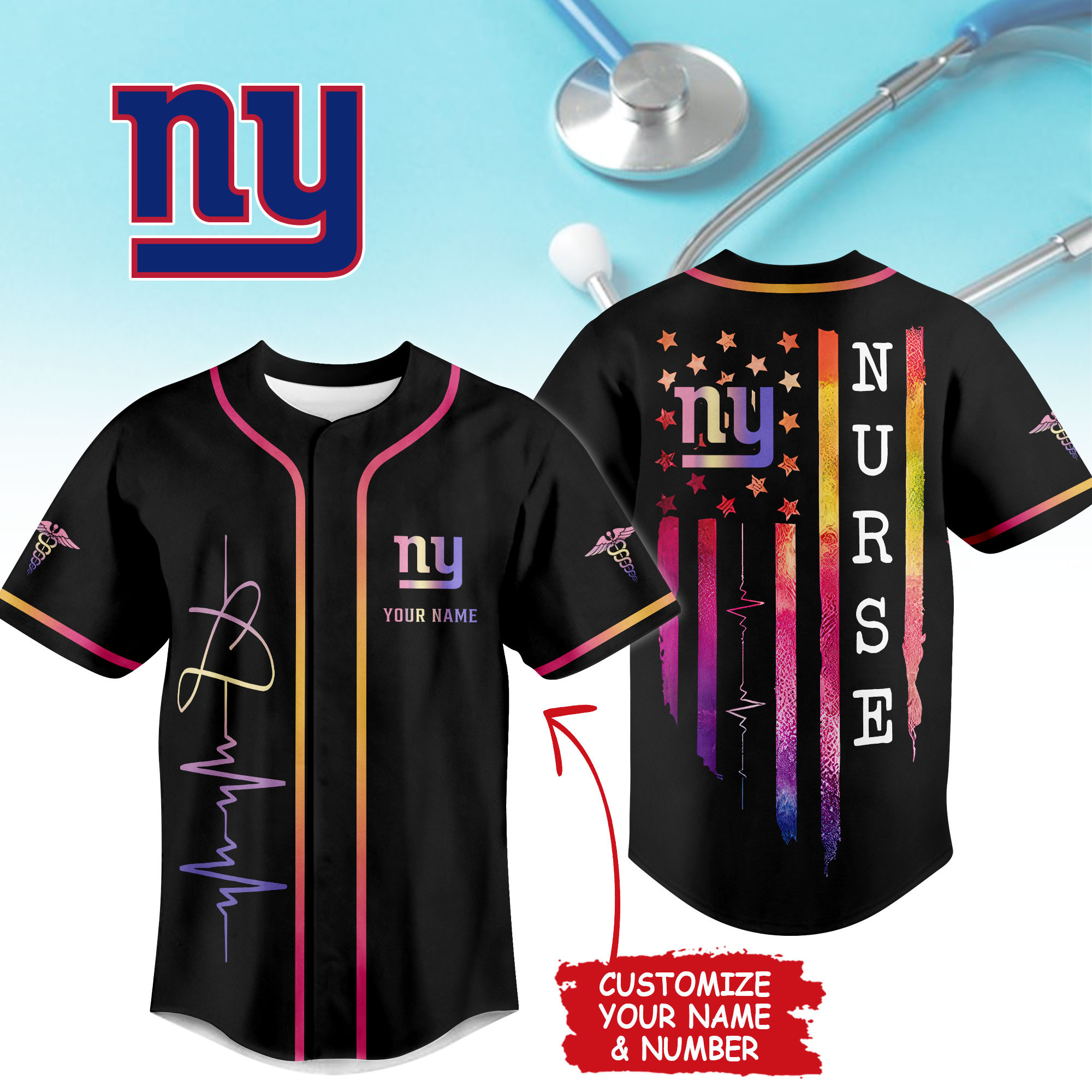 New York Giants | Premium NFL Nurse Life Jersey Shirt NTH1