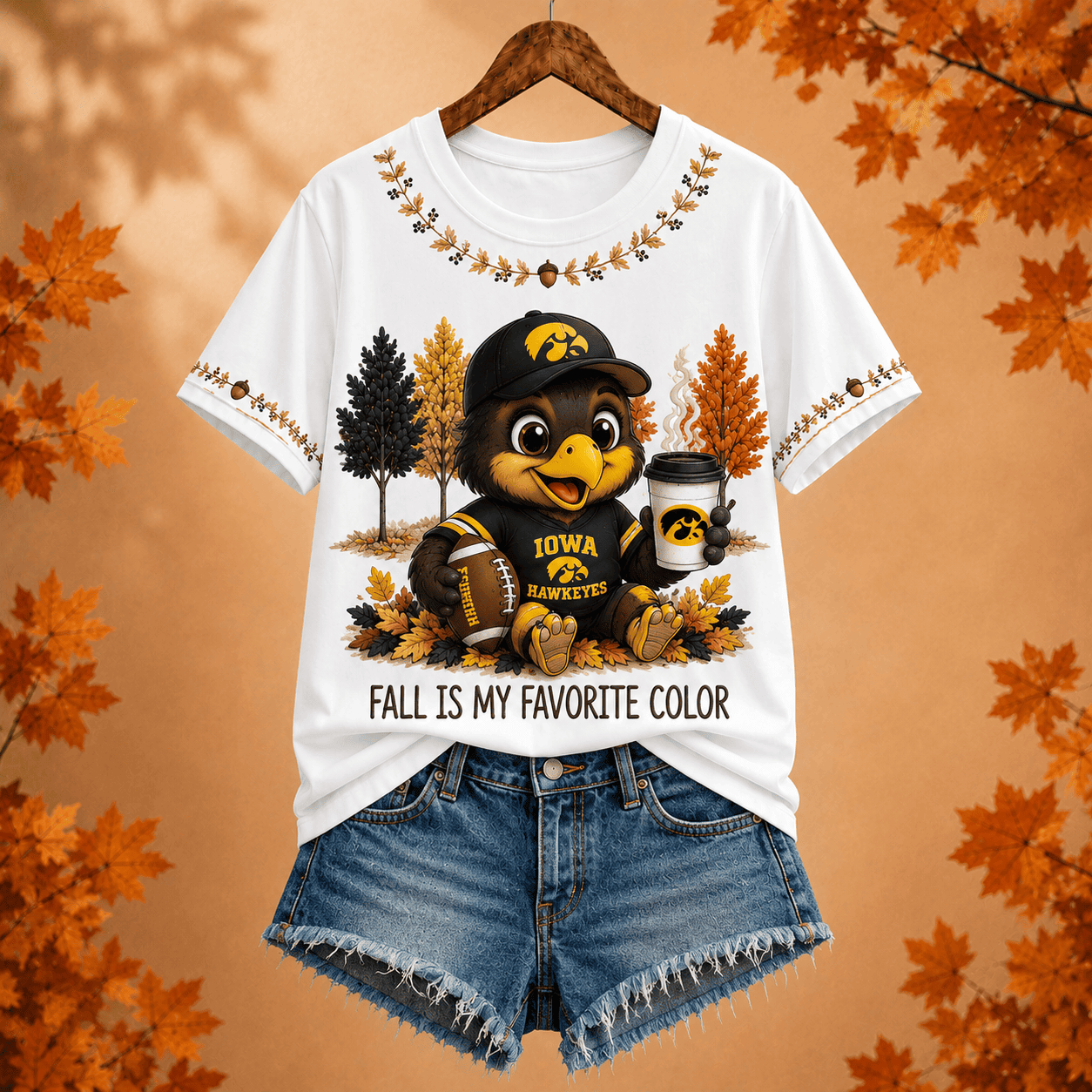Iowa Hawkeyes | Premium NCAA Fall Football V-neck NY