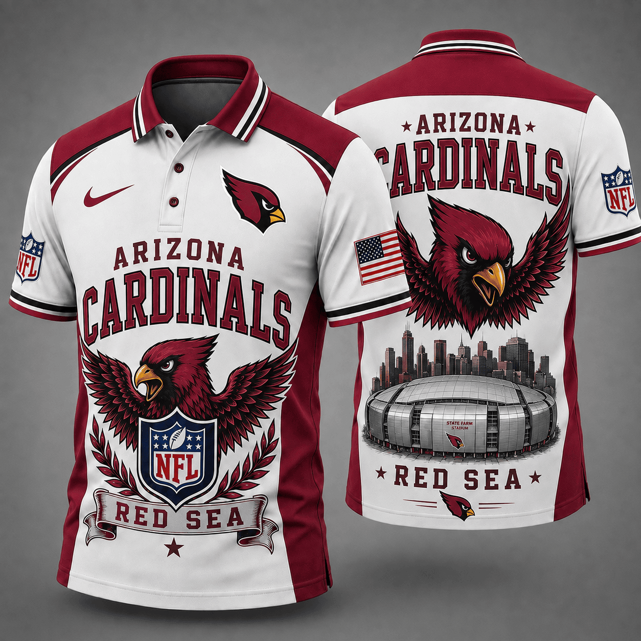 Arizona Cardinals | Premium NFL Winged Pride Polo NY