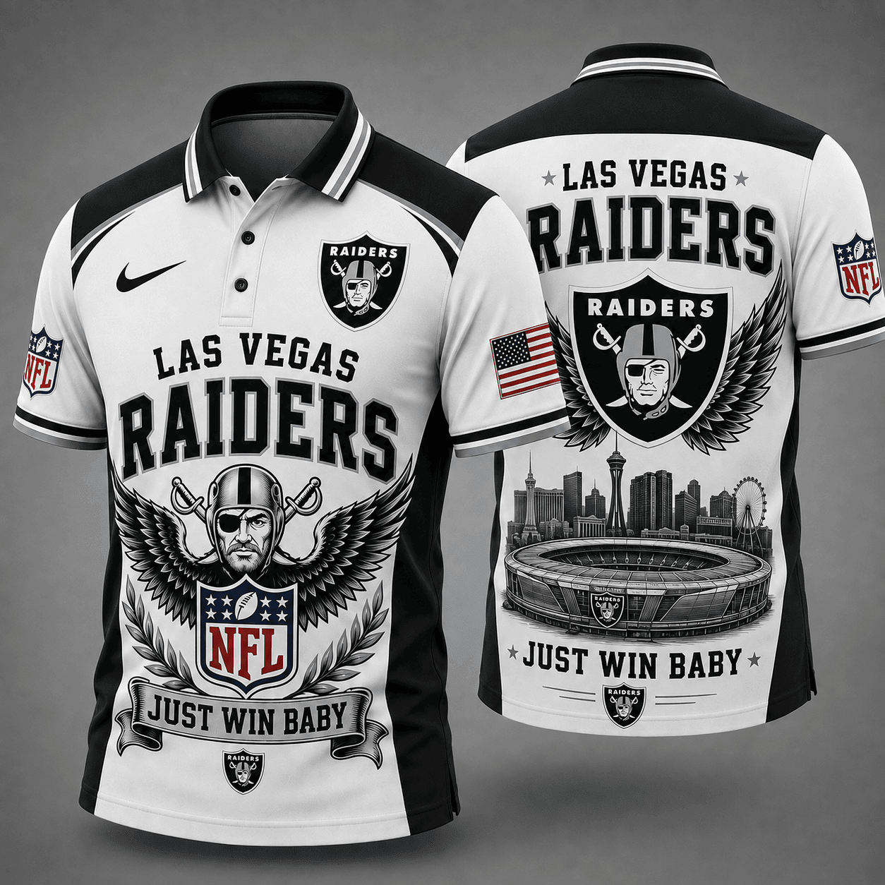 Las Vegas Raiders | Premium NFL Winged Pride Polo NY