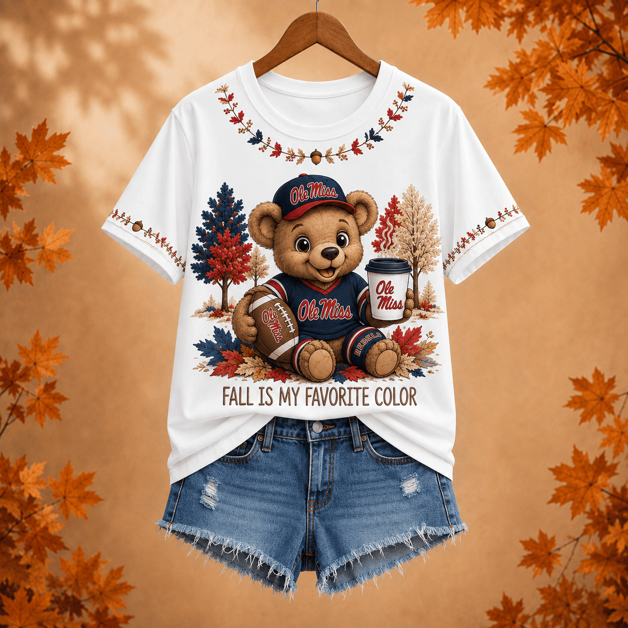 Ole Miss Rebels | Premium NCAA Fall Football V-neck NY