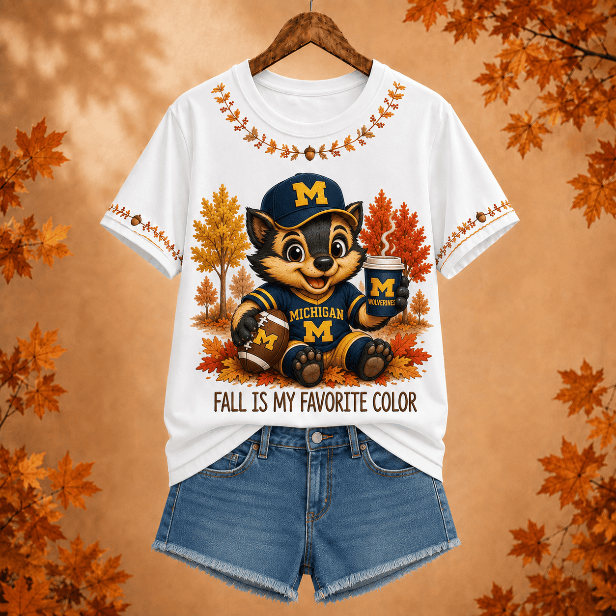 Michigan Wolverines | Premium NCAA Fall Football V-neck NY
