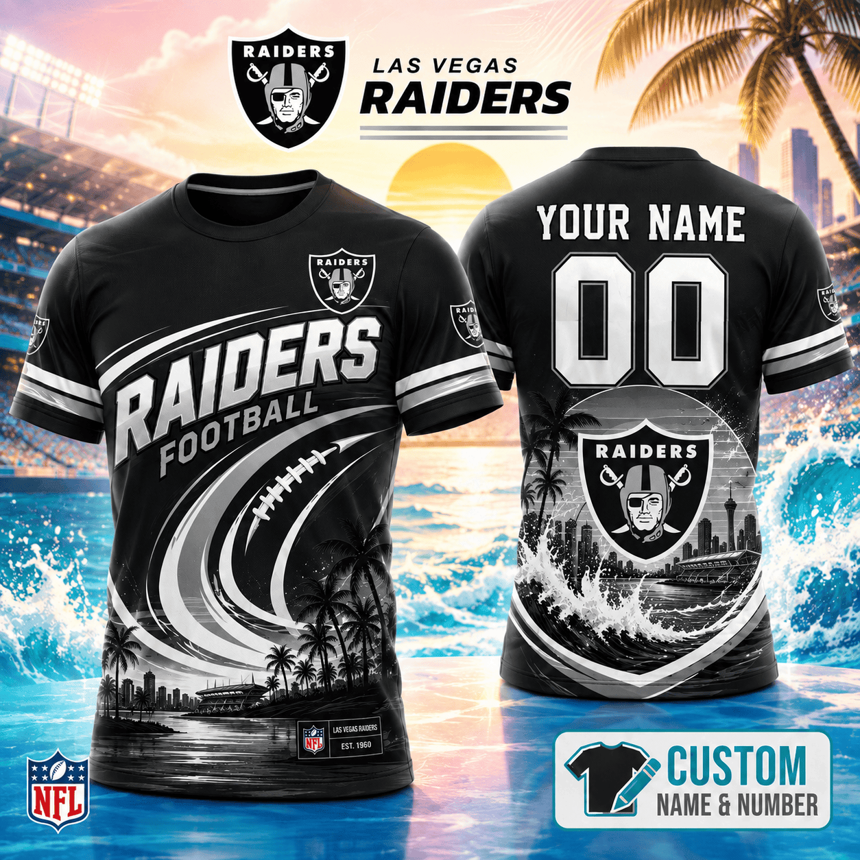 Las Vegas Raiders | Premium Personalized NFL 3D Shirt Custom For Fans NNK