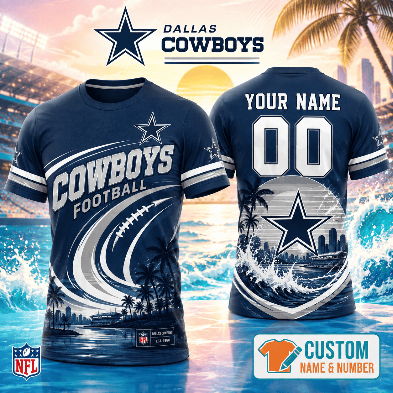 Dallas Cowboys | Premium Personalized NFL 3D Shirt Custom For Fans NNK