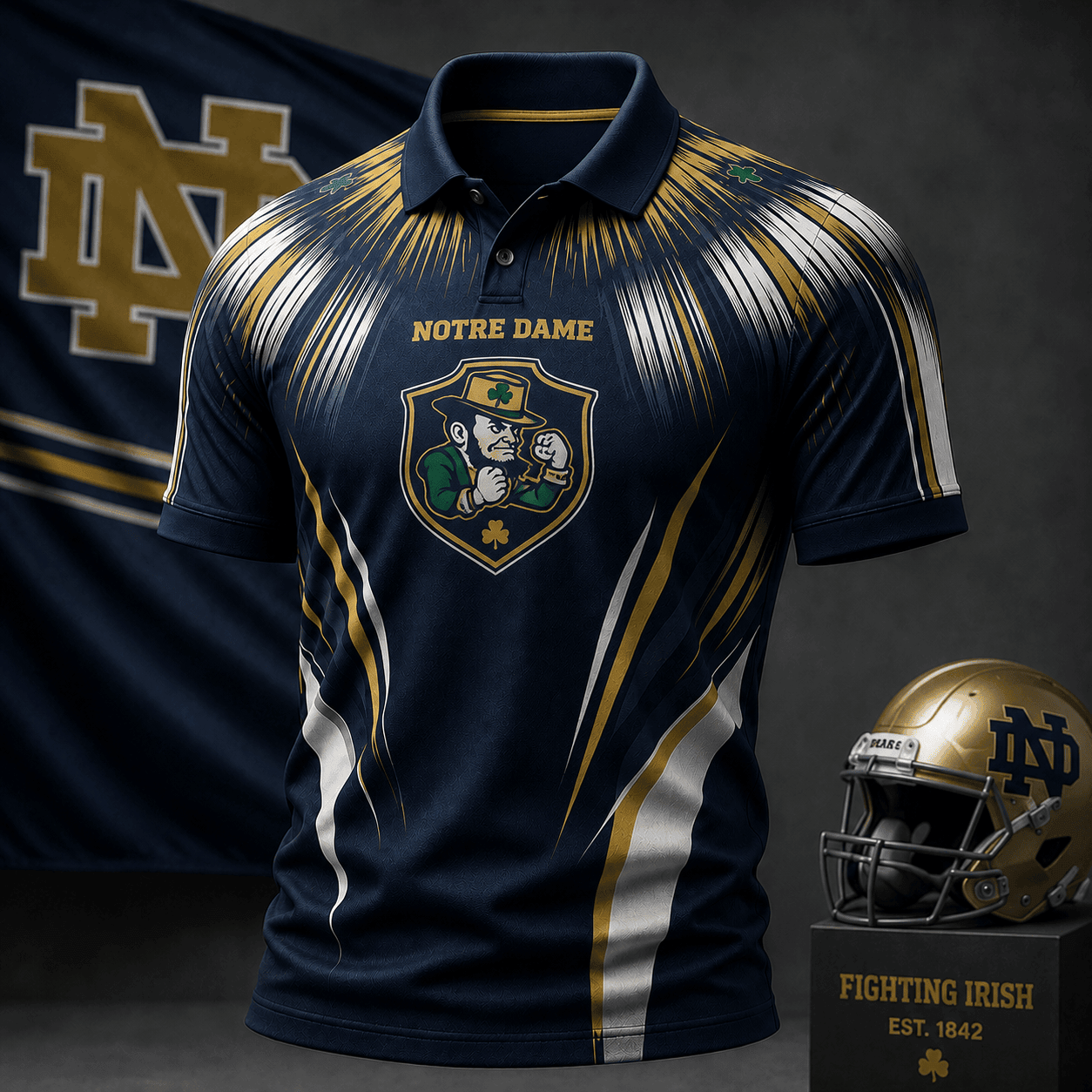 Notre Dame Fighting Irish | Premium NCAA Victory Streak Polo NY