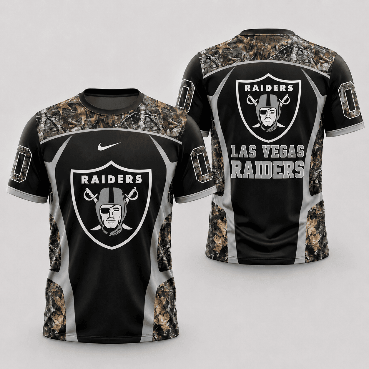 Las Vegas Raiders | Premium NFL Hunting Camo 3D Shirt NY