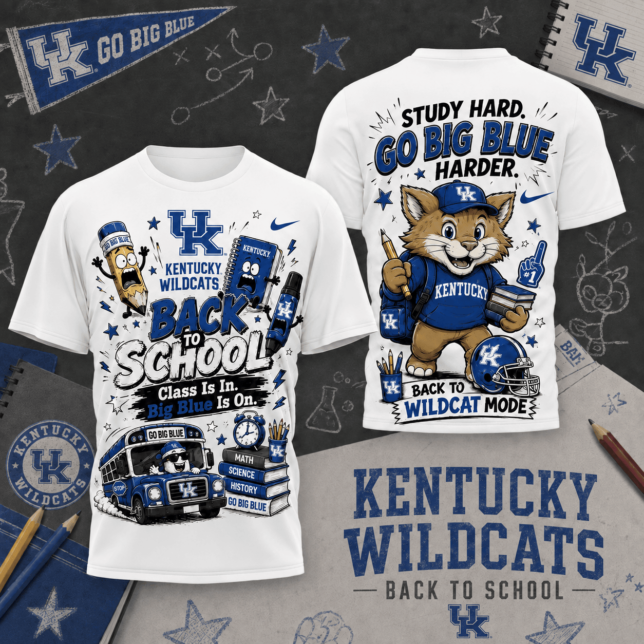 Kentucky Wildcats | Premium NCAA Back To School T-Shirt TD