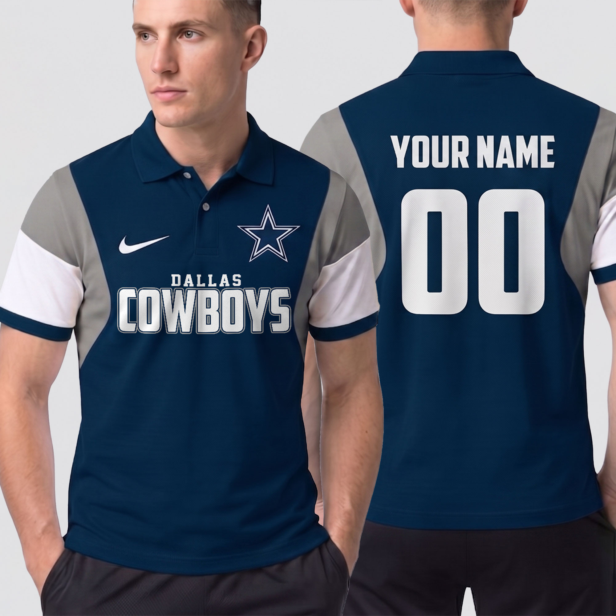 Dallas Cowboys | Premium NFL Own The Game Custom Number Polo NTH1