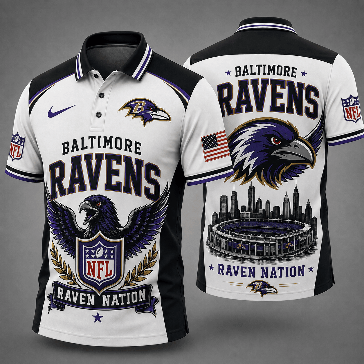 Baltimore Ravens | Premium NFL Winged Pride Polo NY