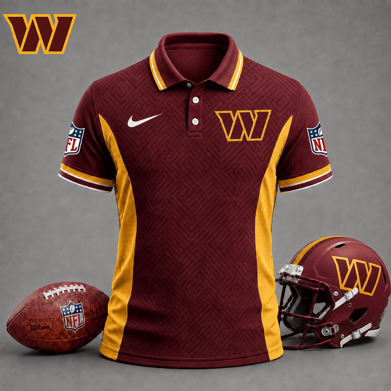 Washington Commanders | Premium NFL Tonal Labyrinth Polo NY