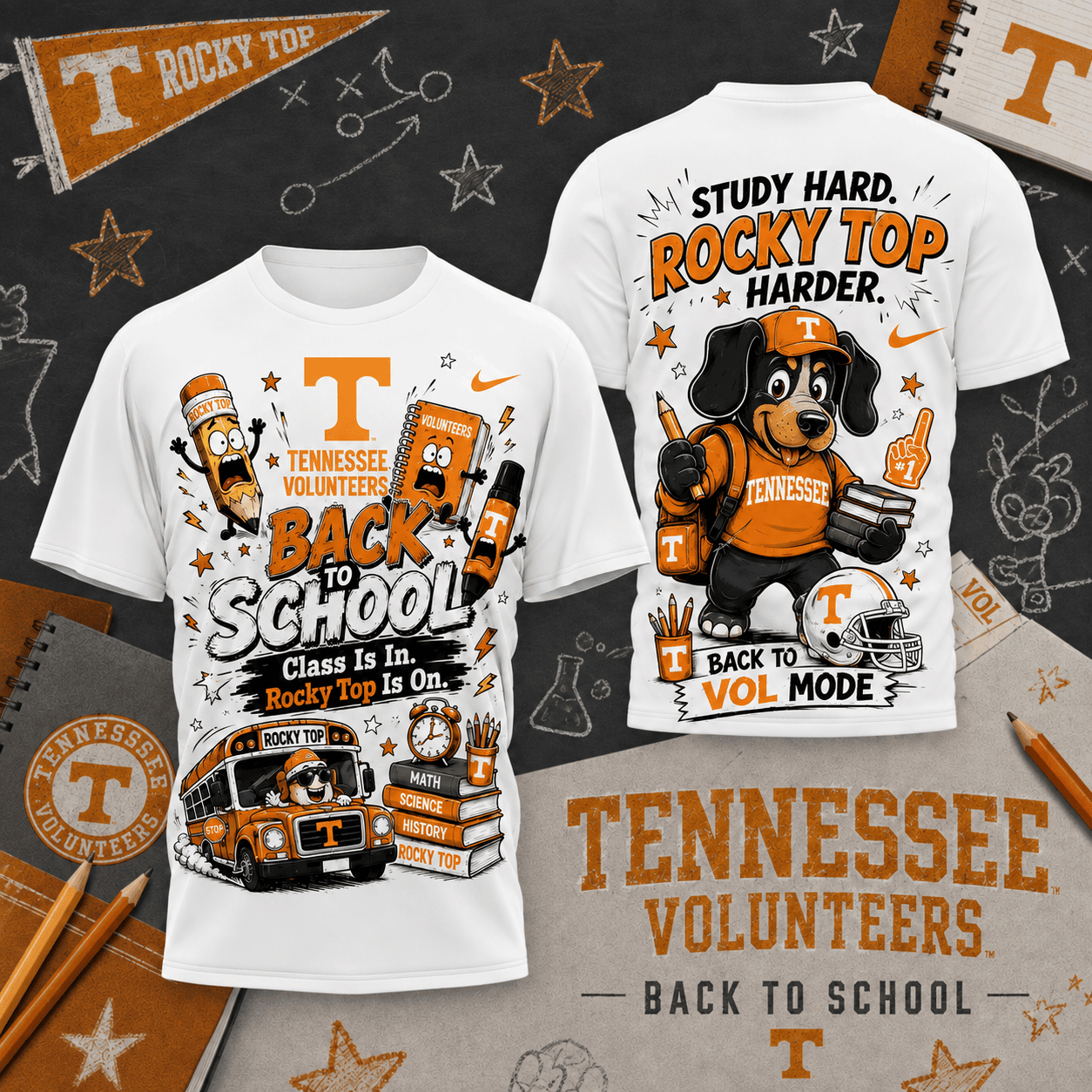 Tennessee Volunteers | Premium NCAA Back To School T-Shirt TD