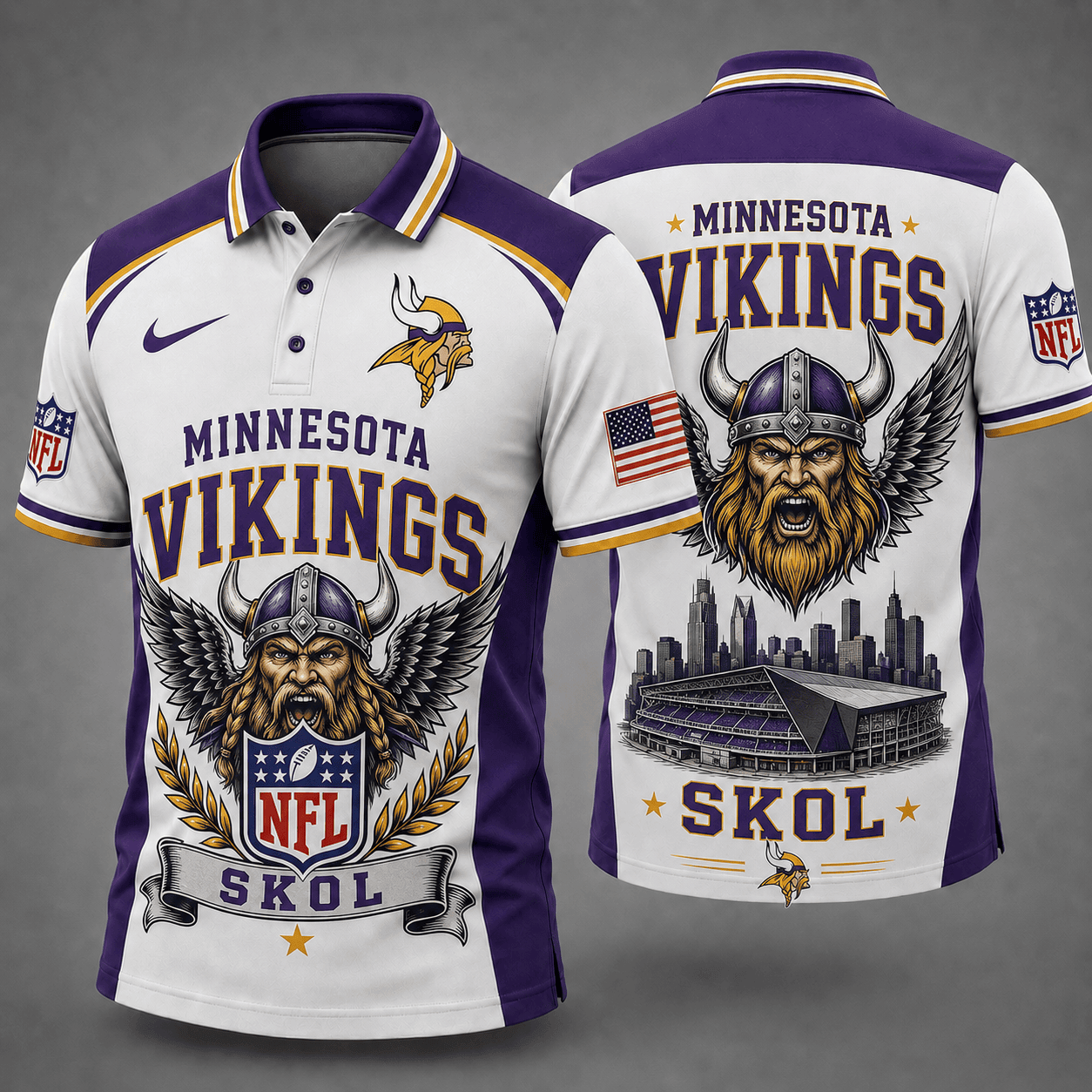Minnesota Vikings | Premium NFL Winged Pride Polo NY