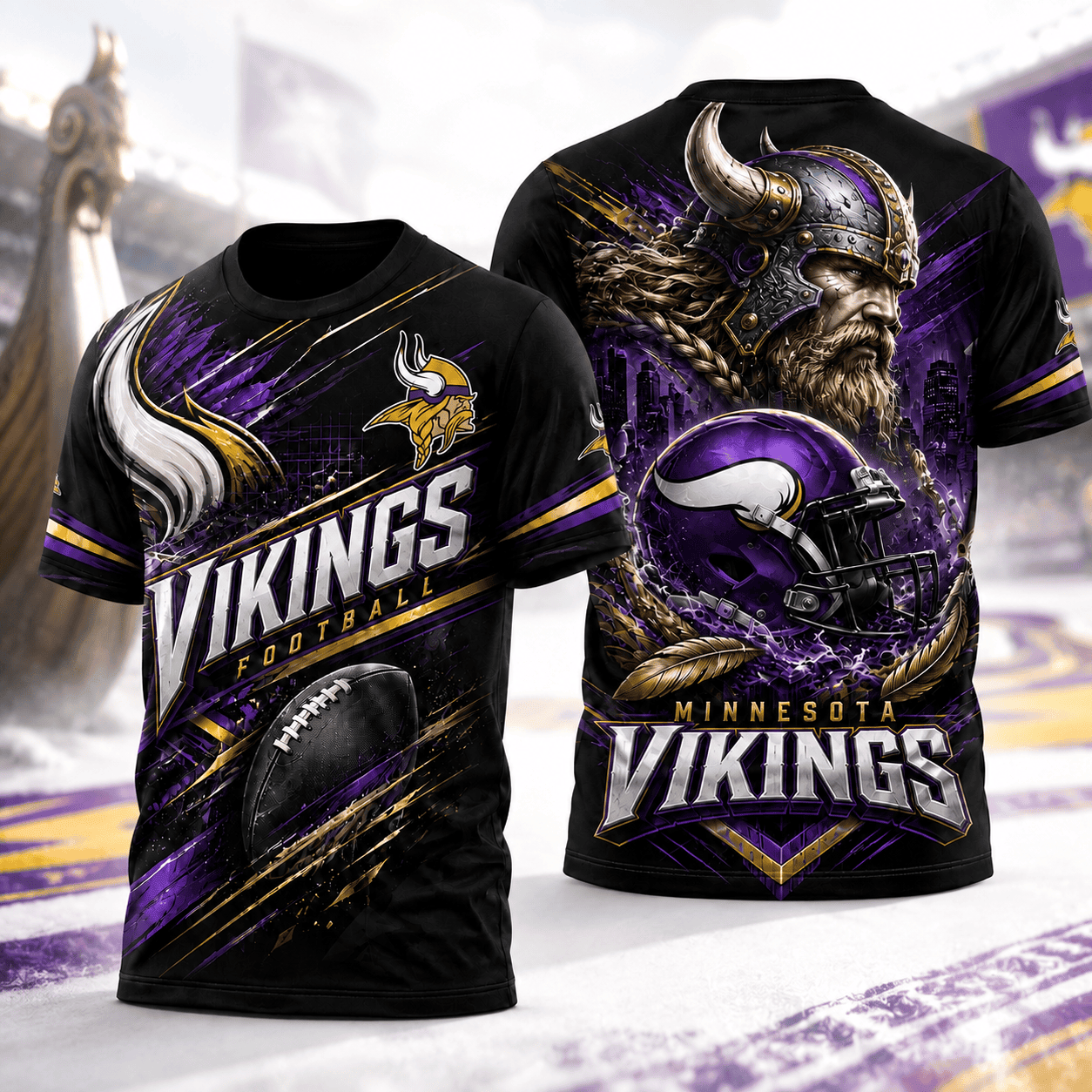 Minnesota Vikings | Premium NFL 3D Shirt For American Football Fans And Game Day Lovers NNK
