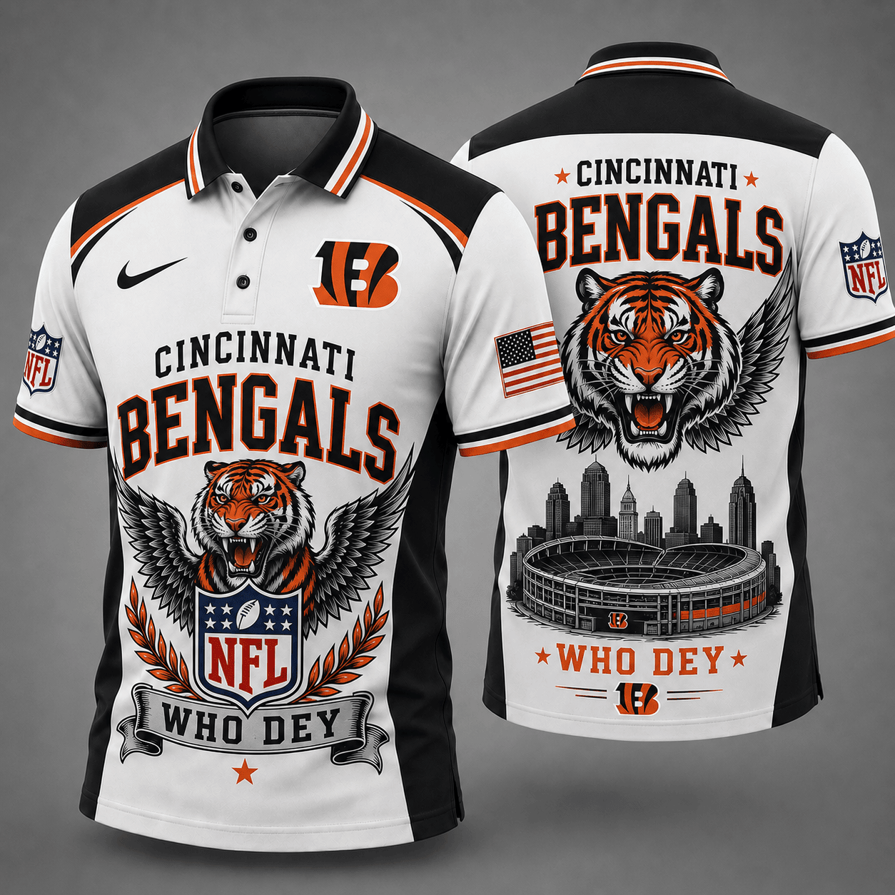 Cincinnati Bengals | Premium NFL Winged Pride Polo NY