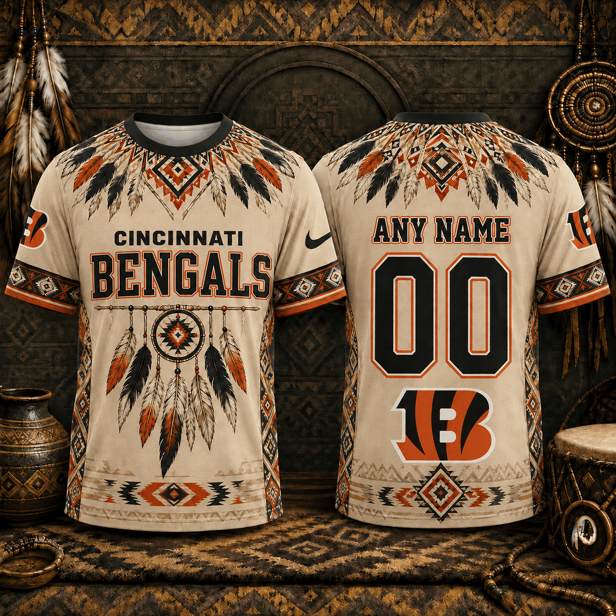 Cincinnati Bengals | Premium NFL Native American Heritage 3D Shirt NY