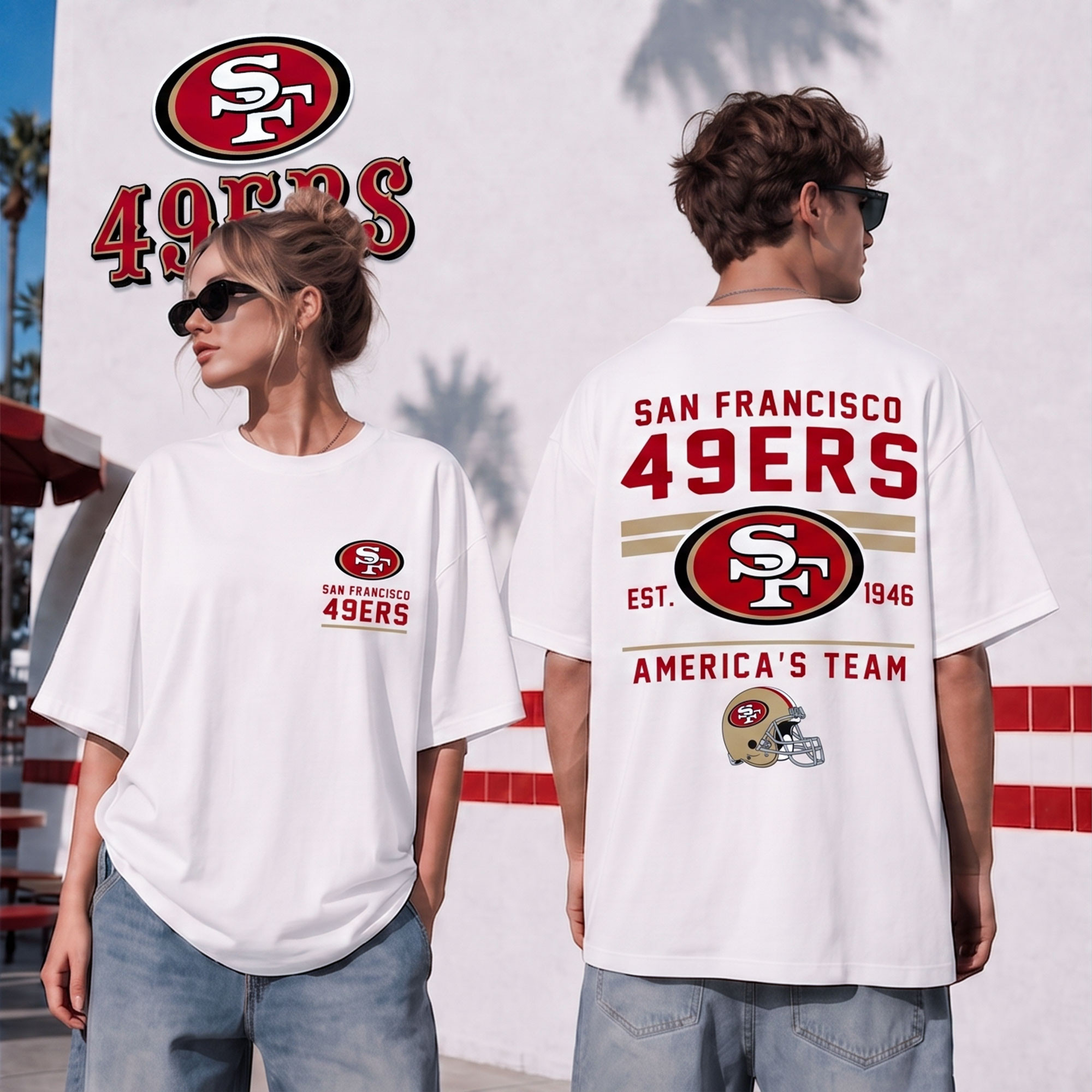 San Francisco 49ers | Premium NFL All American Football 3D Shirt NTH1