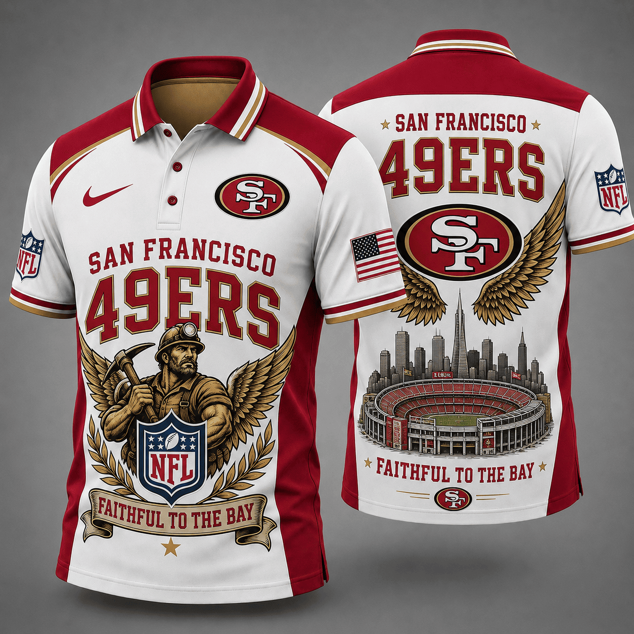 San Francisco 49ers | Premium NFL Winged Pride Polo NY