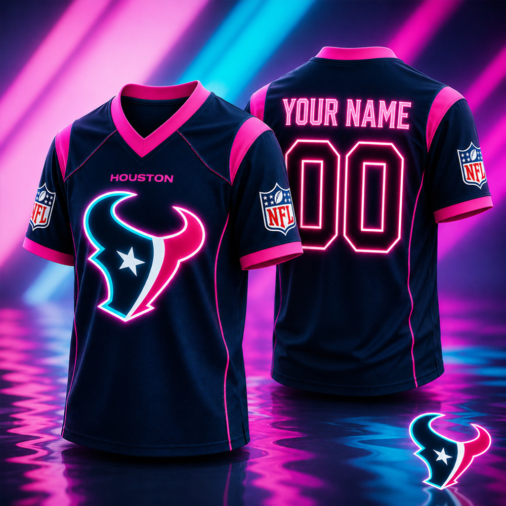 Houston Texans | Premium NFL Electric Glow V-Neck Jersey NTH1