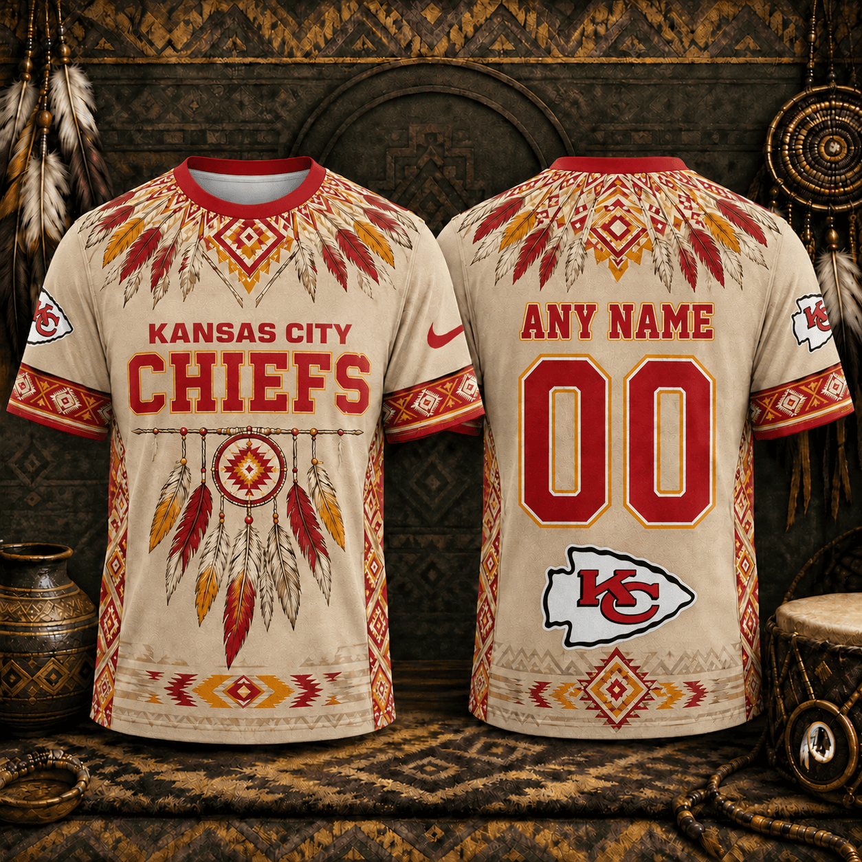 Kansas City Chiefs | Premium NFL Native American Heritage 3D Shirt NY