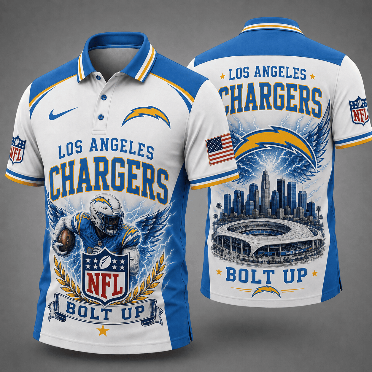 Los Angeles Chargers | Premium NFL Winged Pride Polo NY