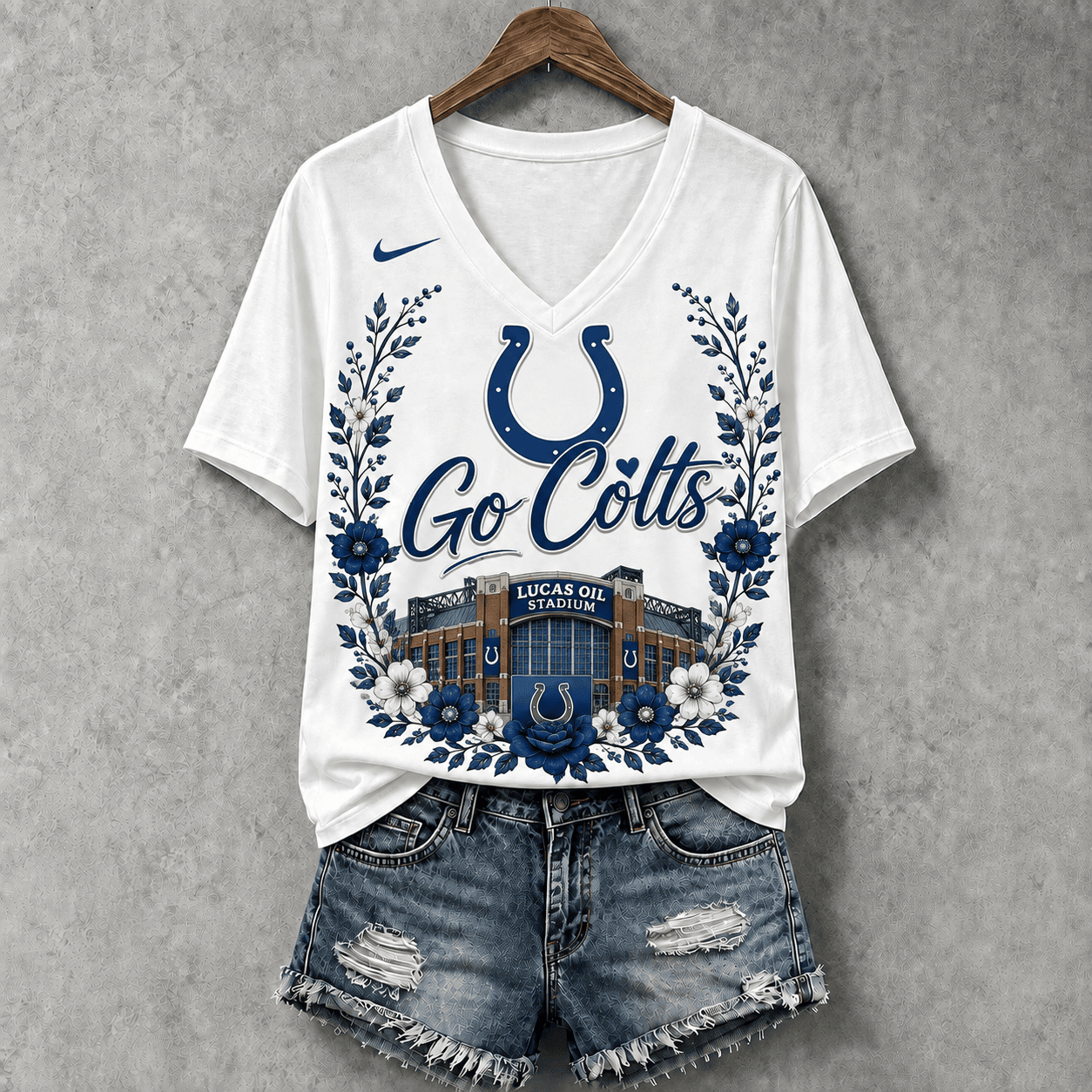 Indianapolis Colts | Premium NFL Floral Stadium Football Fan V-neck NY