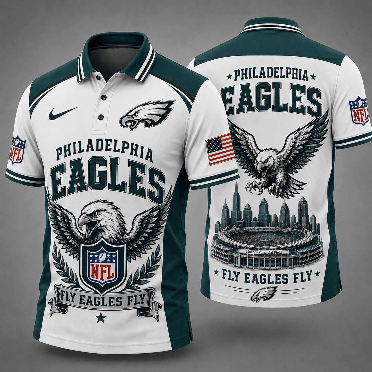 Philadelphia Eagles | Premium NFL Winged Pride Polo NY