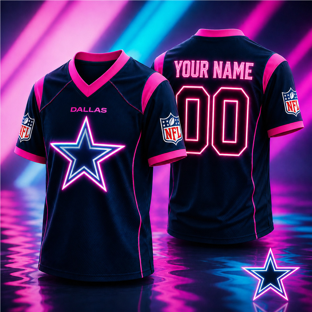Dallas Cowboys | Premium NFL Electric Glow V-Neck Jersey NTH1