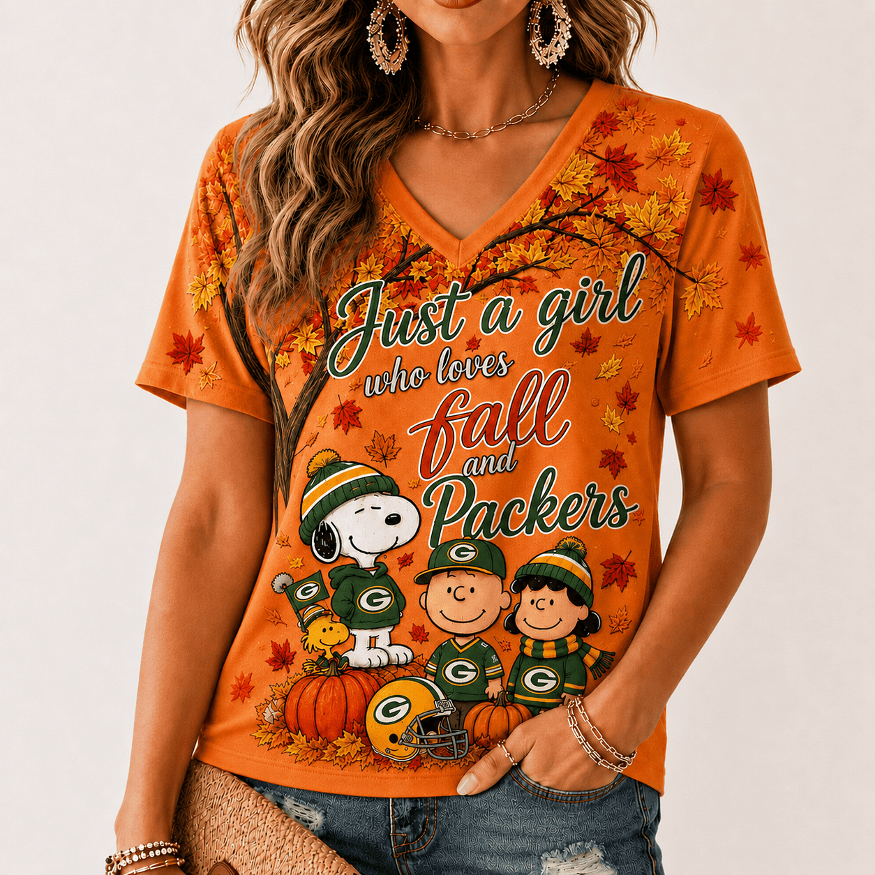 Green Bay Packers | Premium NFL Fall Season V-Neck TD