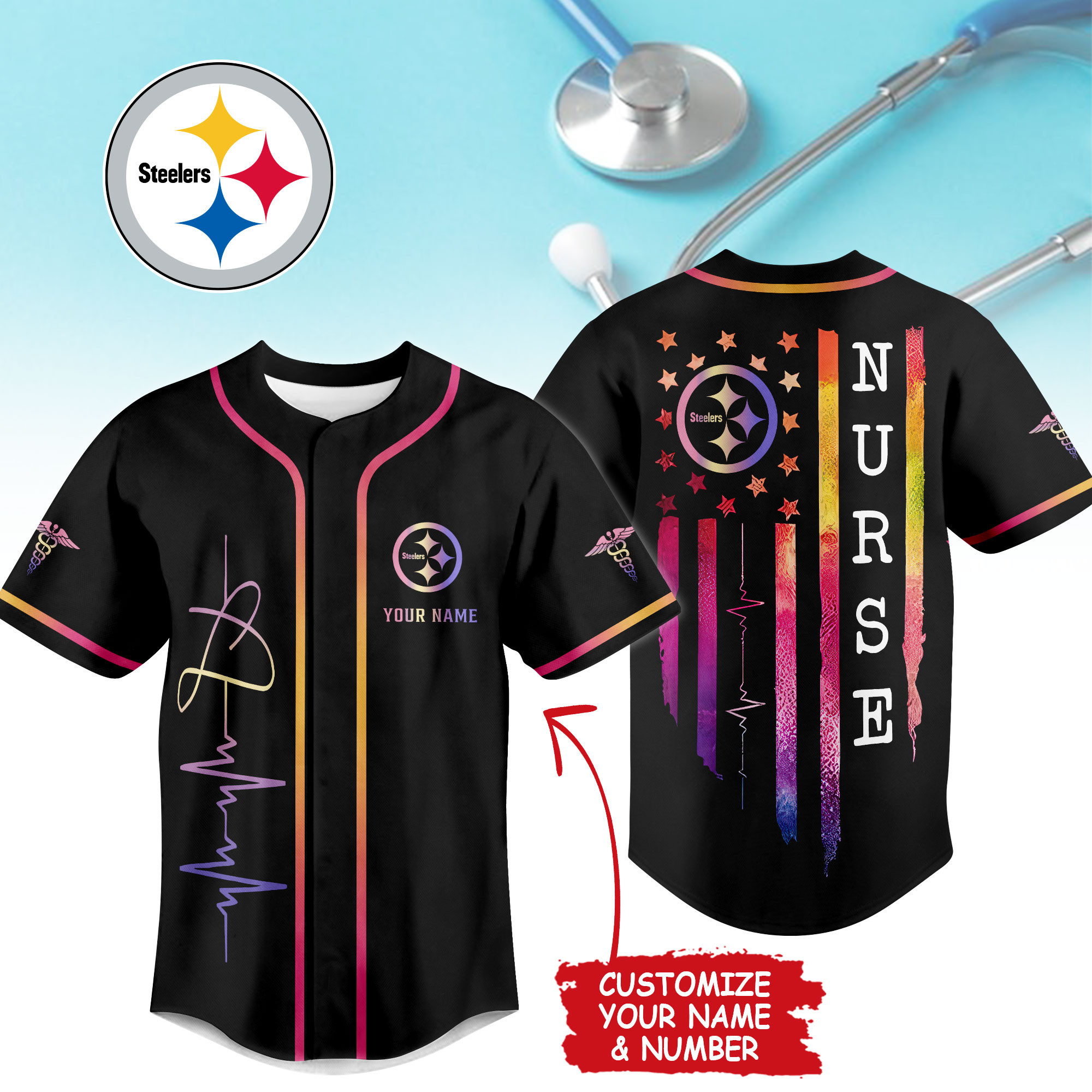 Pittsburgh Steelers | Premium NFL Nurse Life Jersey Shirt NTH1