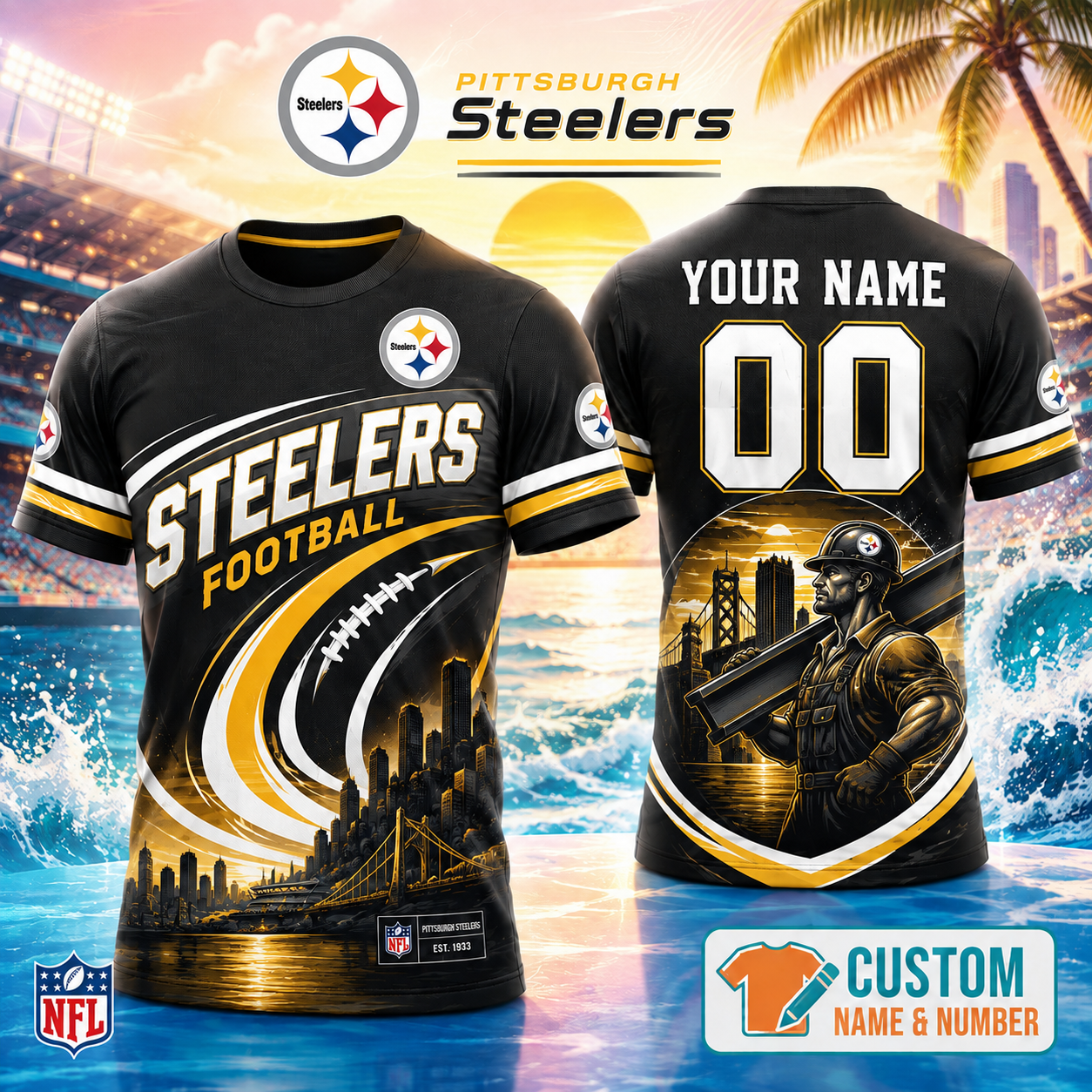 Pittsburgh Steelers | Premium Personalized NFL 3D Shirt Custom For Fans NNK