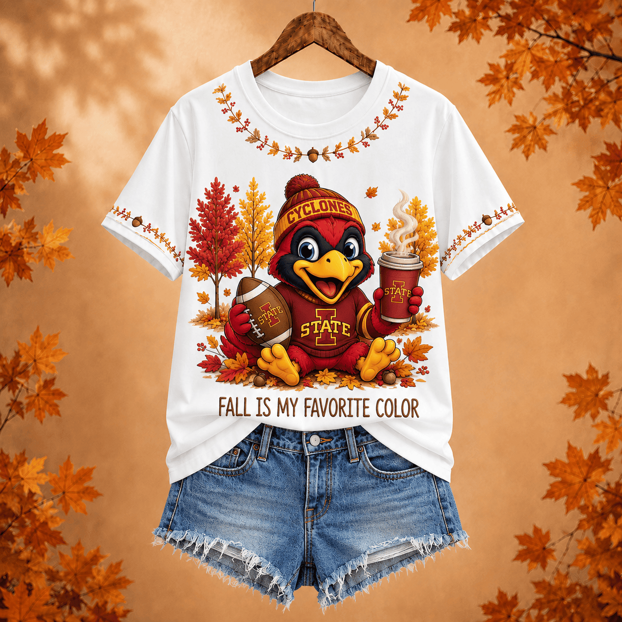 Iowa State Cyclones | Premium NCAA Fall Football V-neck NY