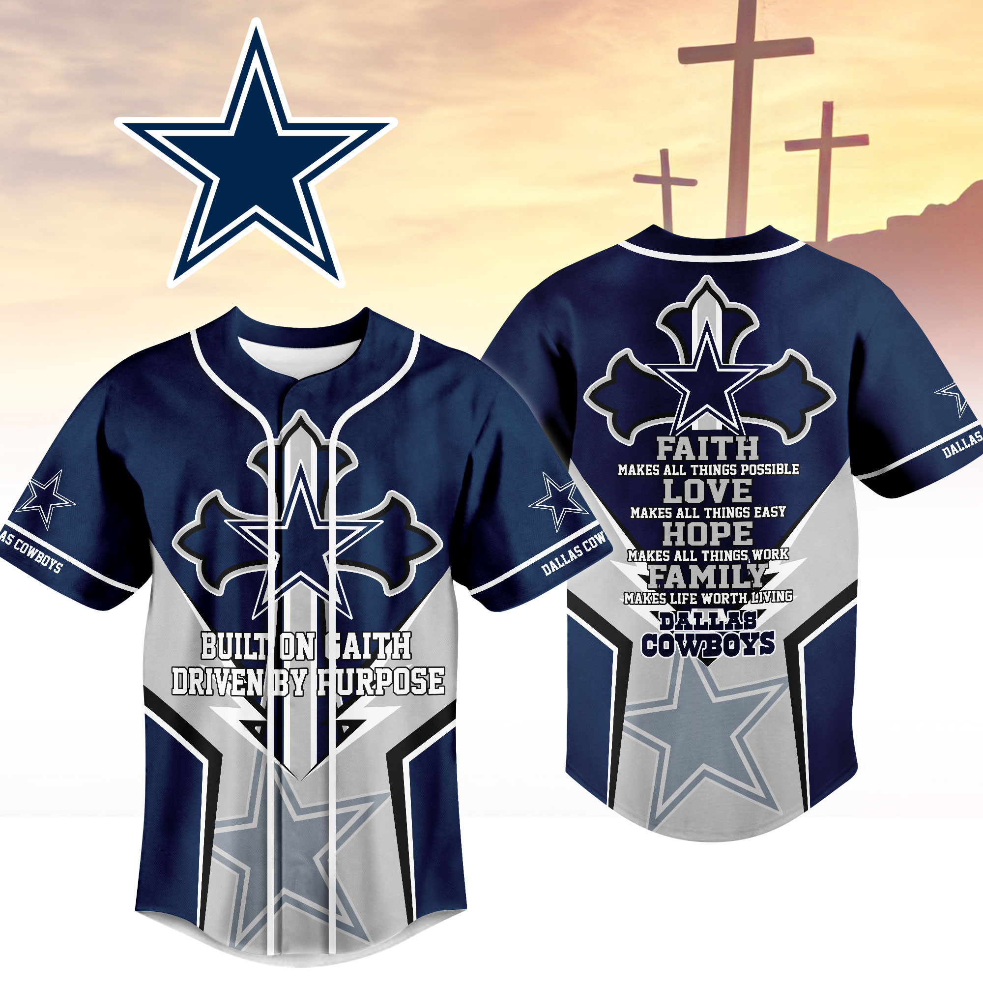 Dallas Cowboys | Premium Blessed Beyond The Score Jersey NTH1