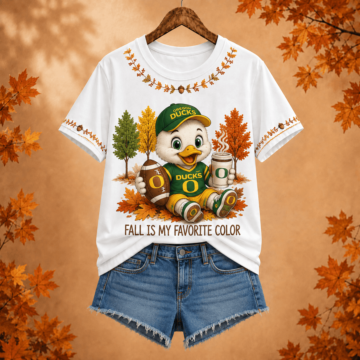 Oregon Ducks | Premium NCAA Fall Football V-neck NY