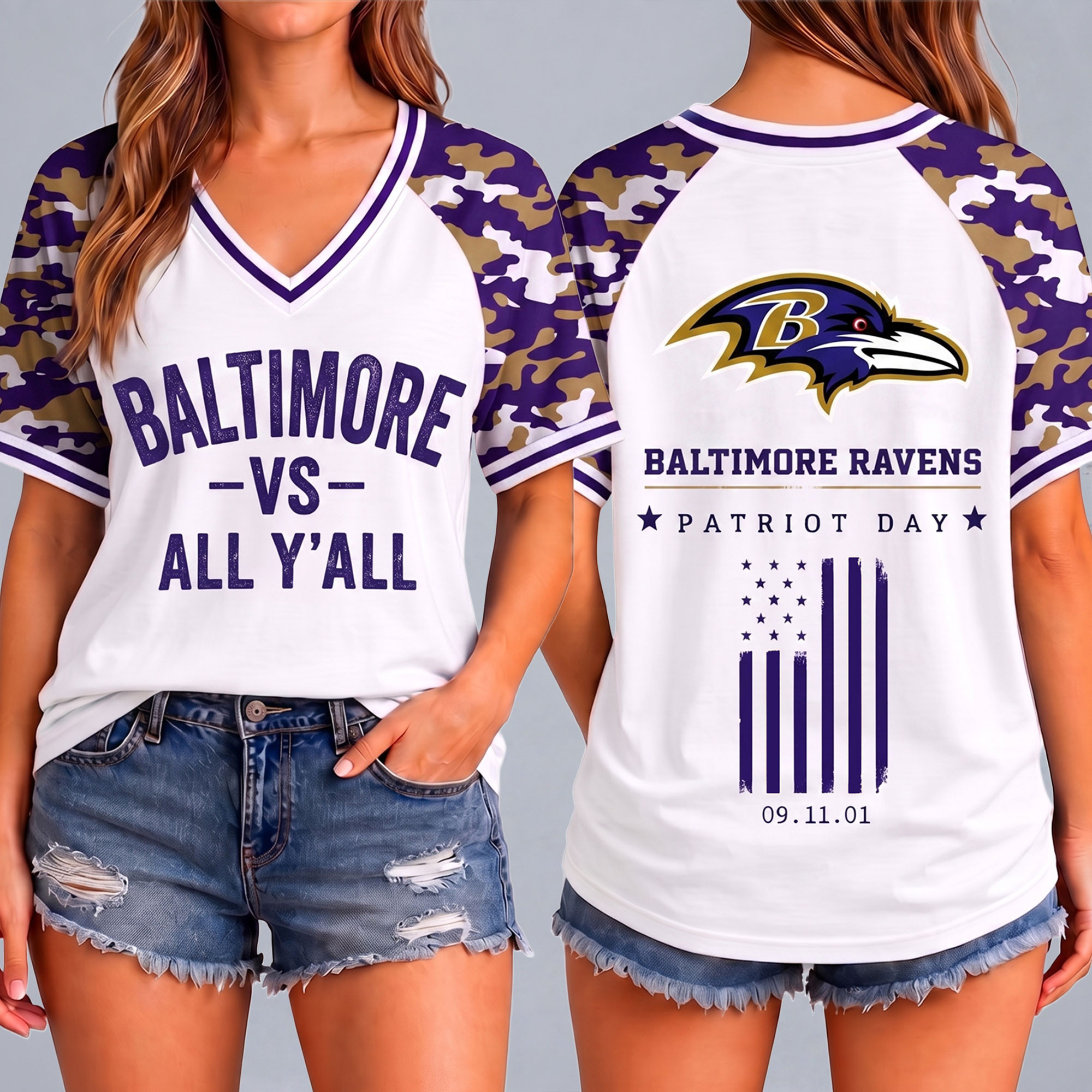 Baltimore Ravens | Premium NFL United We Stand V-Neck NTH1