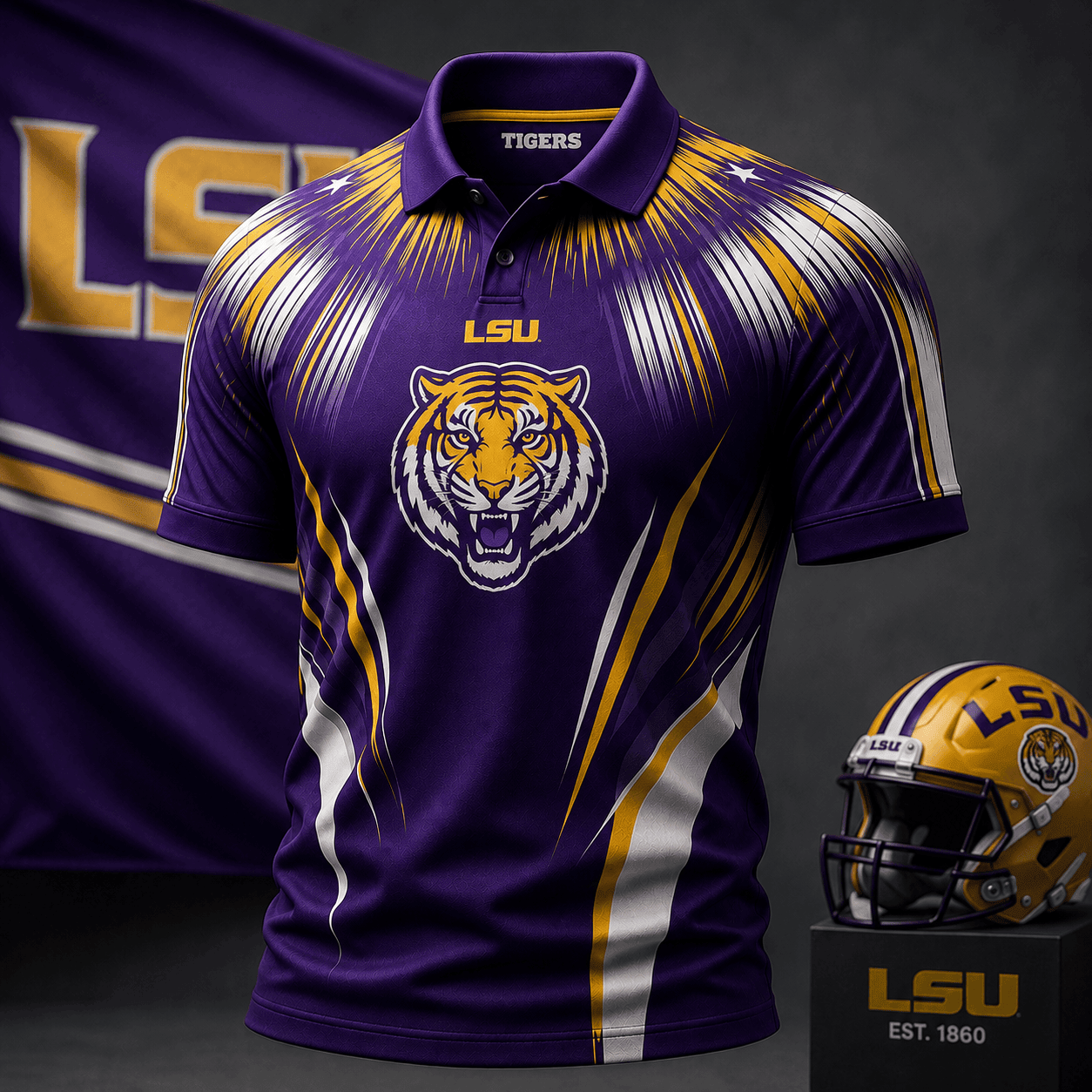 LSU Tigers | Premium NCAA Victory Streak Polo NY