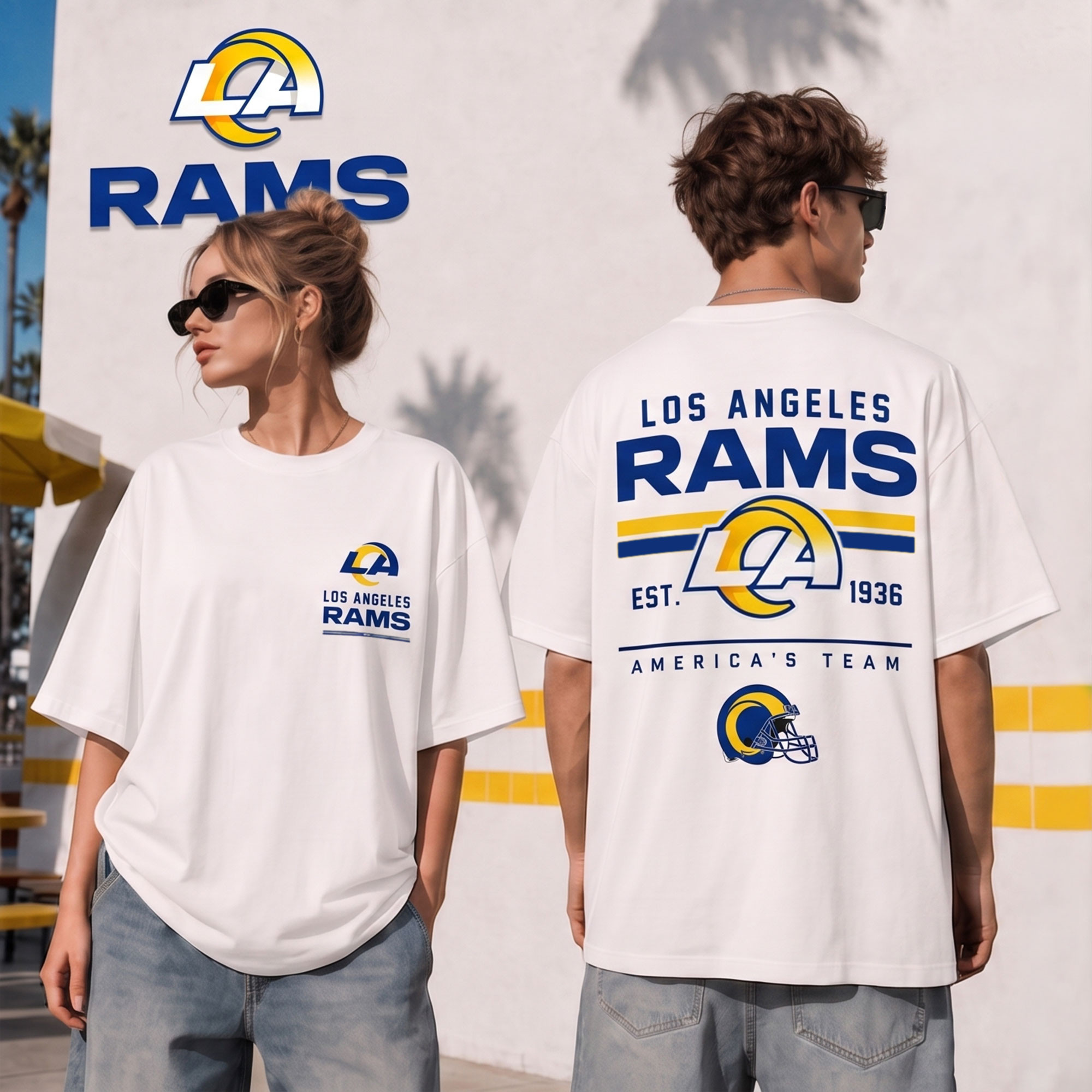 Los Angeles Rams | Premium NFL All American Football 3D Shirt NTH1