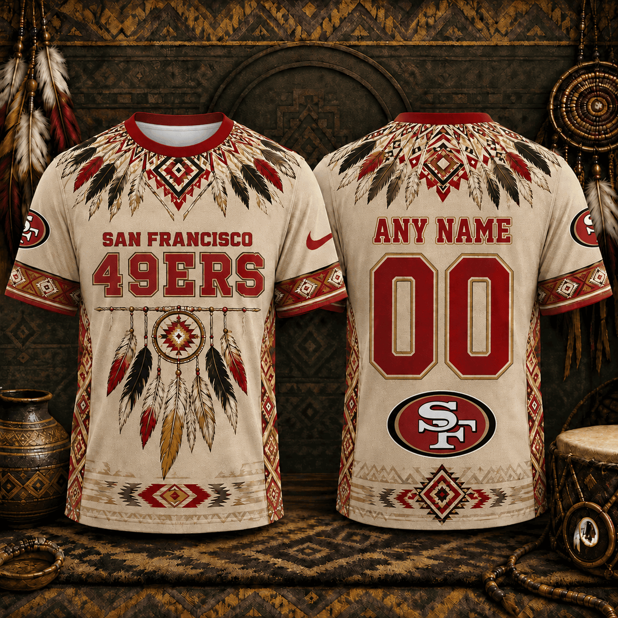 San Francisco 49ers | Premium NFL Native American Heritage 3D Shirt NY
