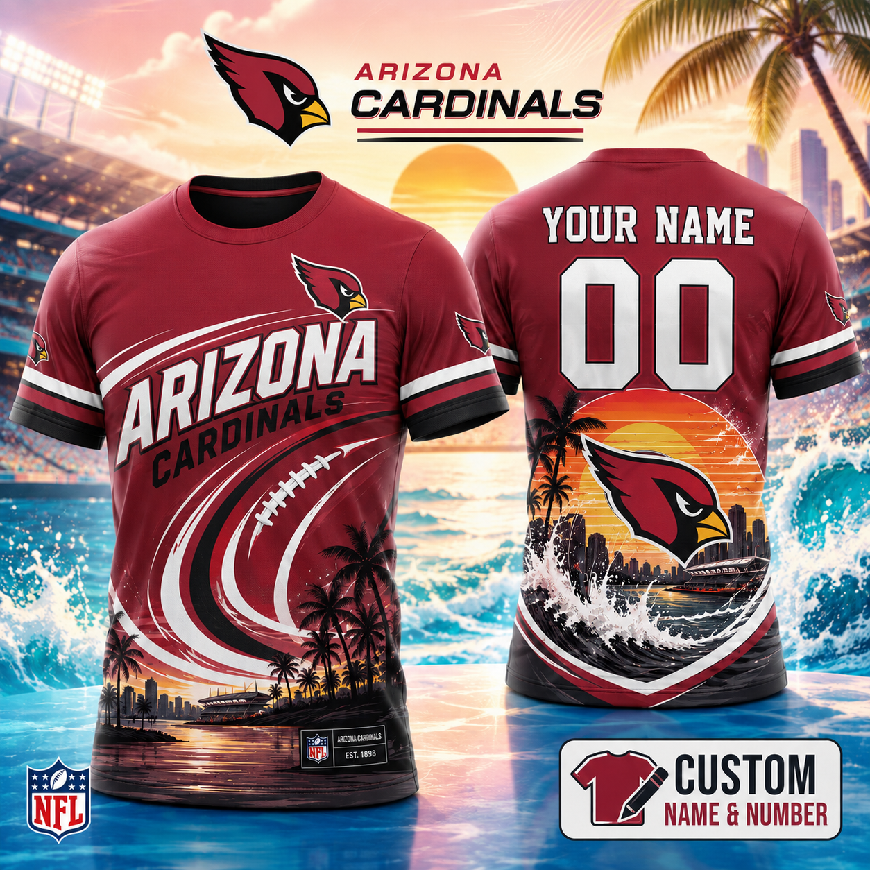 Arizona Cardinals | Premium Personalized NFL 3D Shirt Custom For Fans NNK