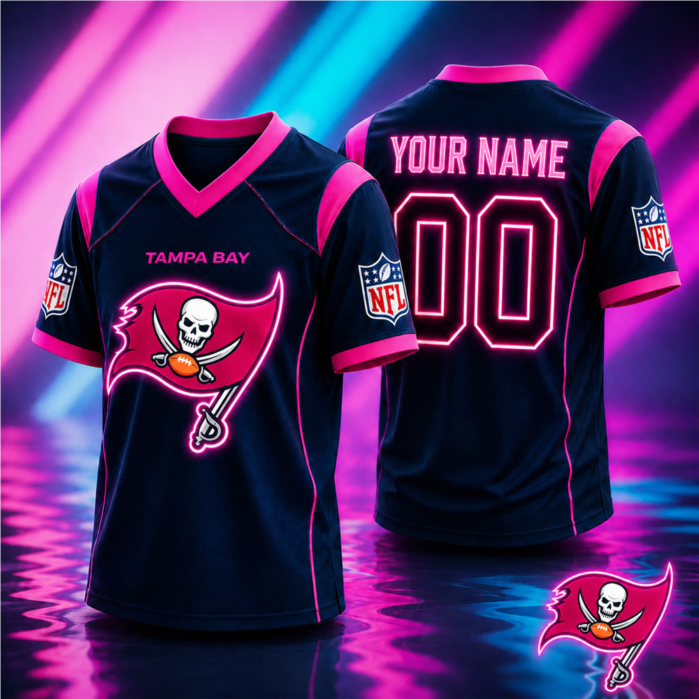 Tampa Bay Buccaneers | Premium NFL Electric Glow V-Neck Jersey NTH1