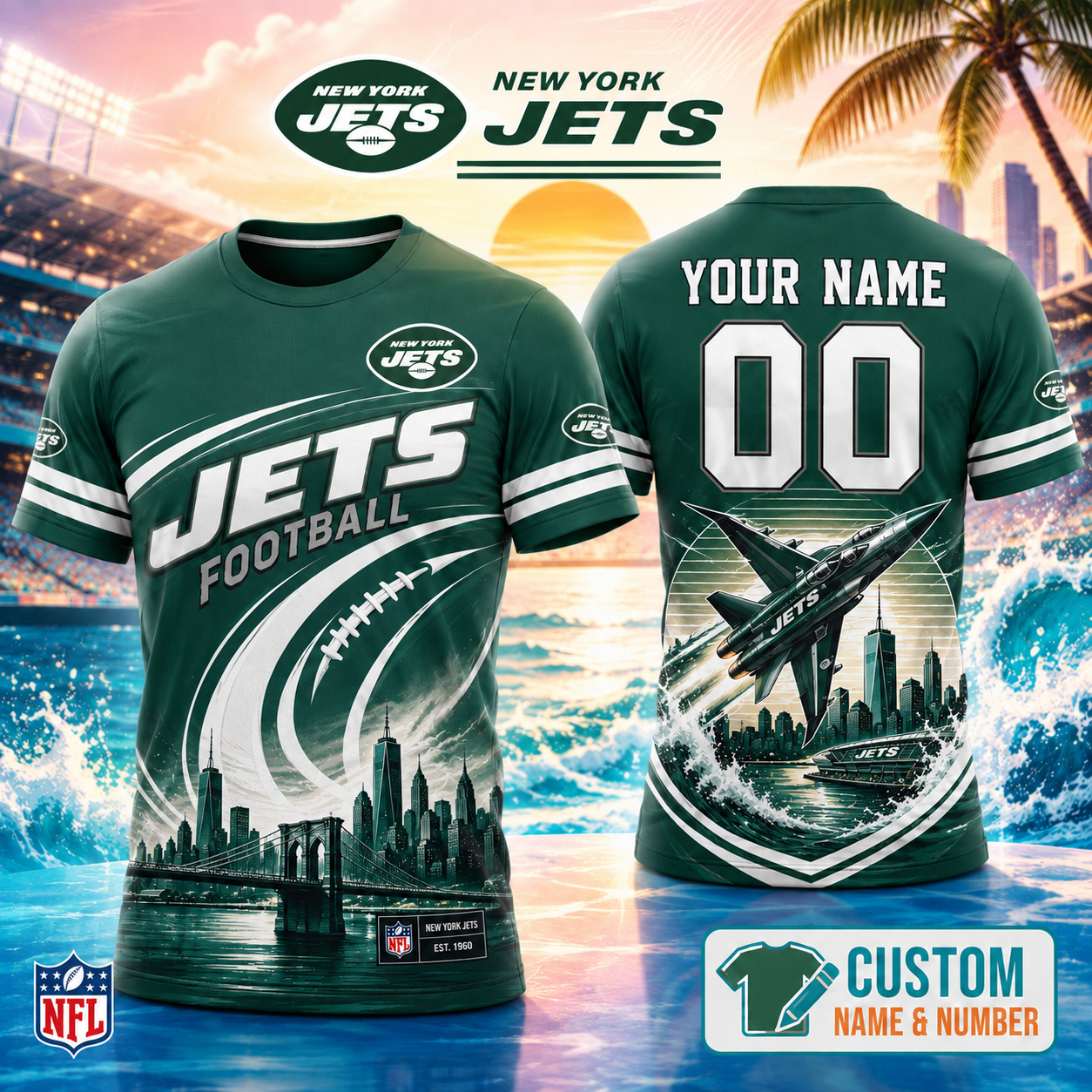 New York Jets | Premium Personalized NFL 3D Shirt Custom For Fans NNK