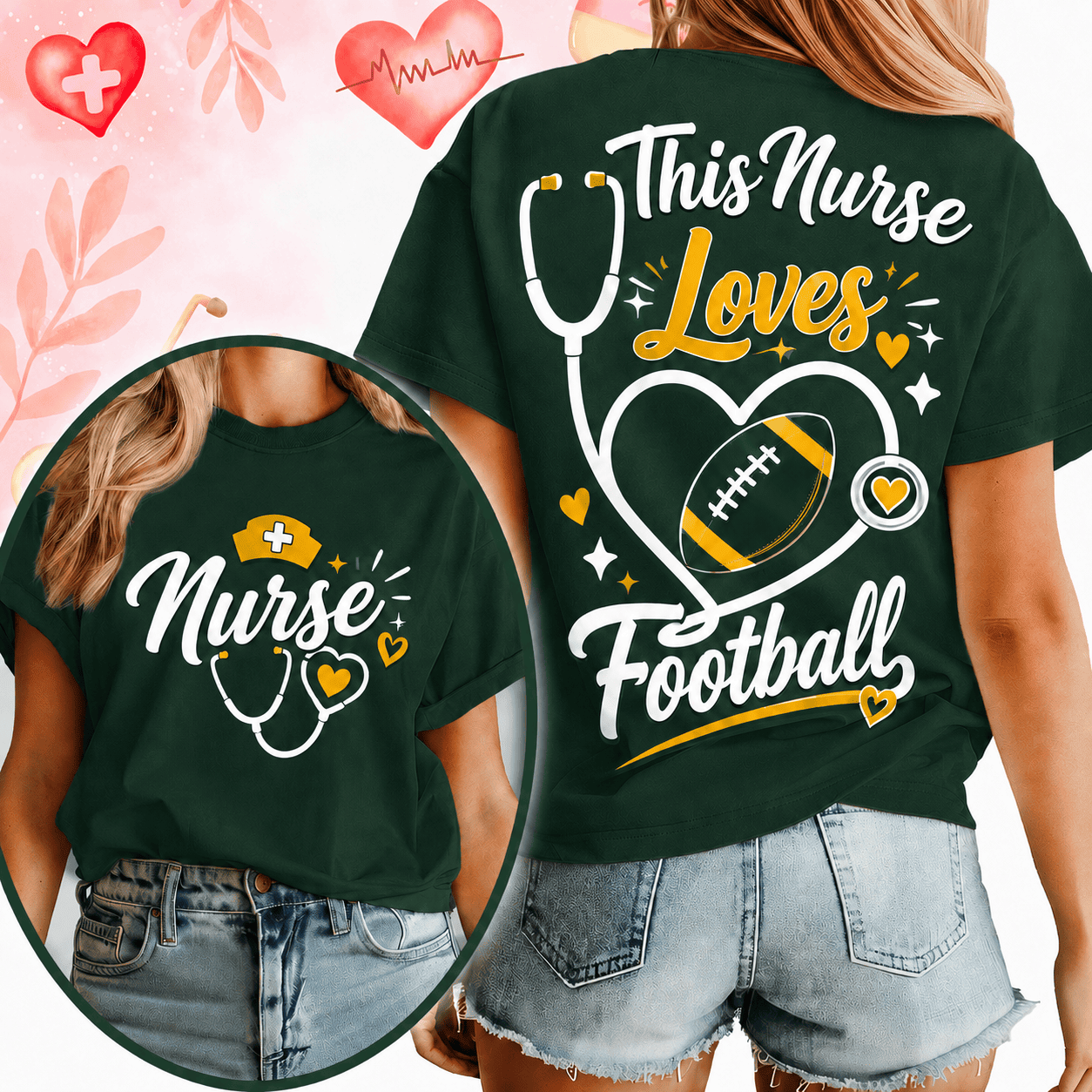 This Nurse Loves Football 3D Shirt