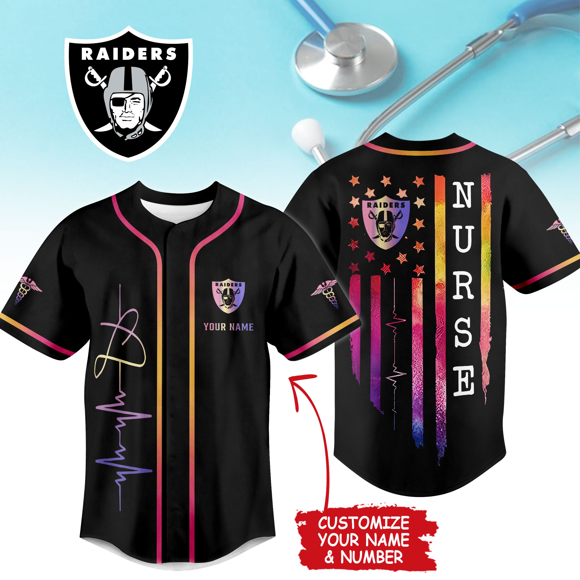 Las Vegas Raiders | Premium NFL Nurse Life Jersey Shirt NTH1